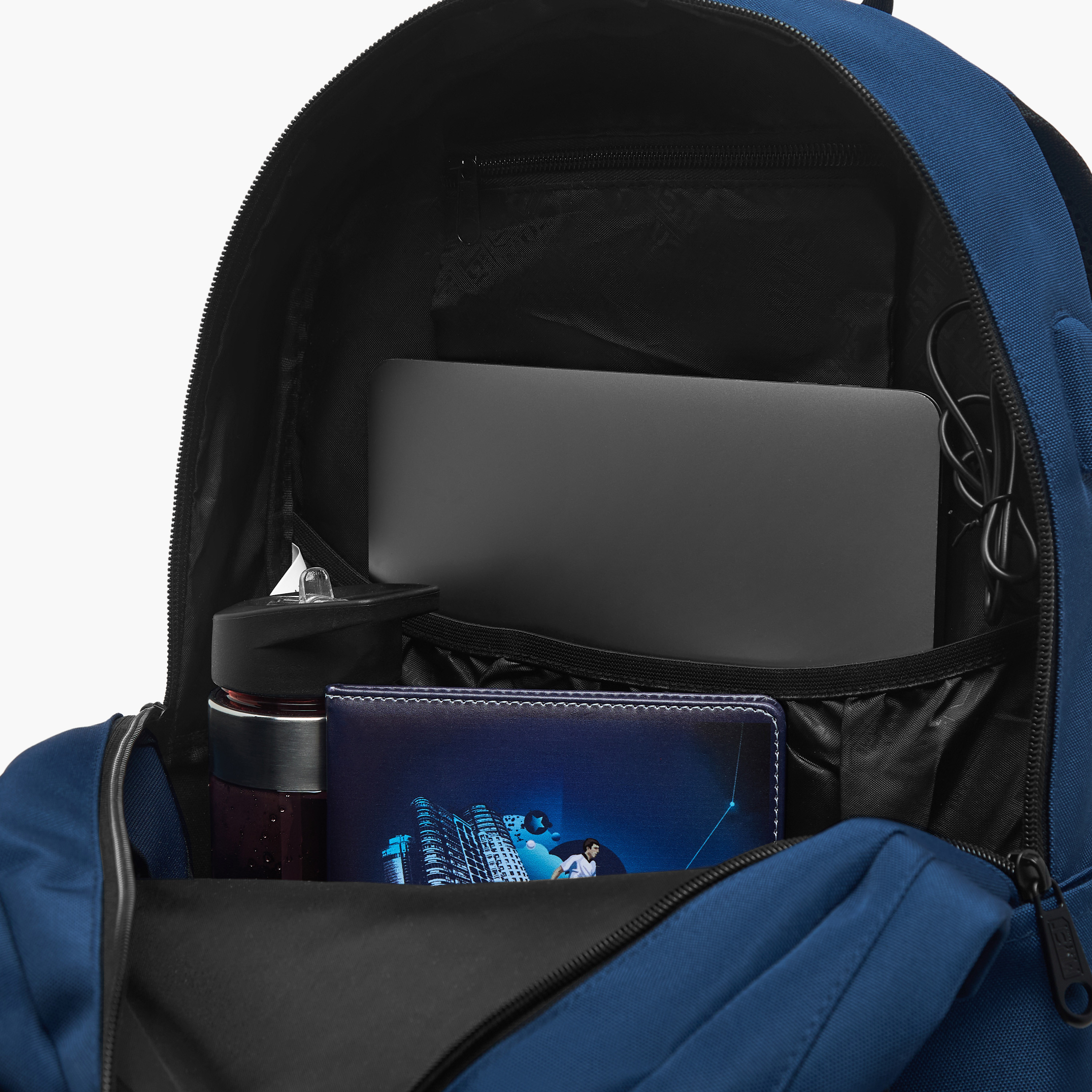 MUST Textured Backpack with Adjustable Shoulder Straps and Zip Closure - 32x19x42 cms-promo_LS20_OMN-image-12