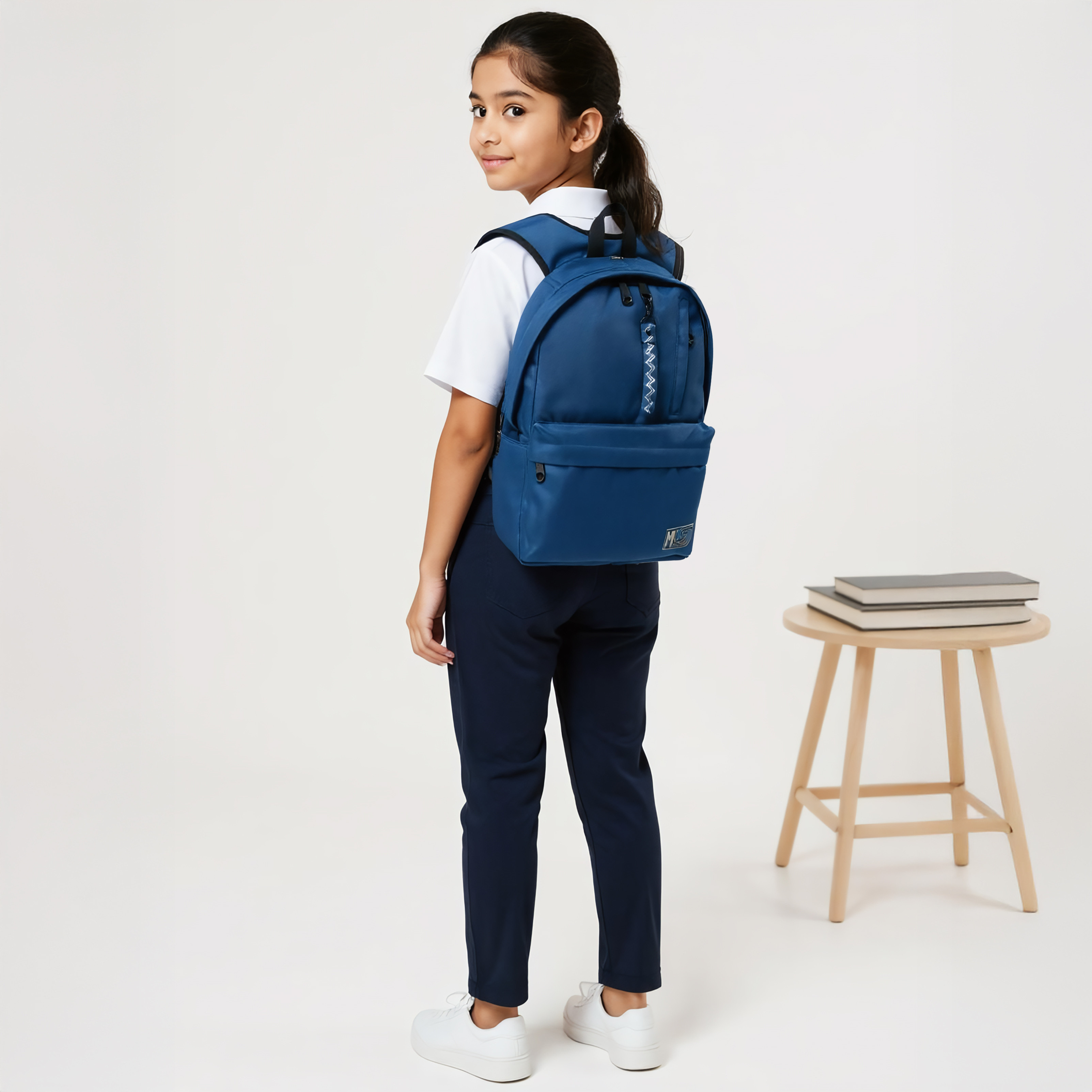 MUST Textured Backpack with Adjustable Shoulder Straps and Zip Closure - 32x19x42 cms-promo_LS20_OMN-image-3