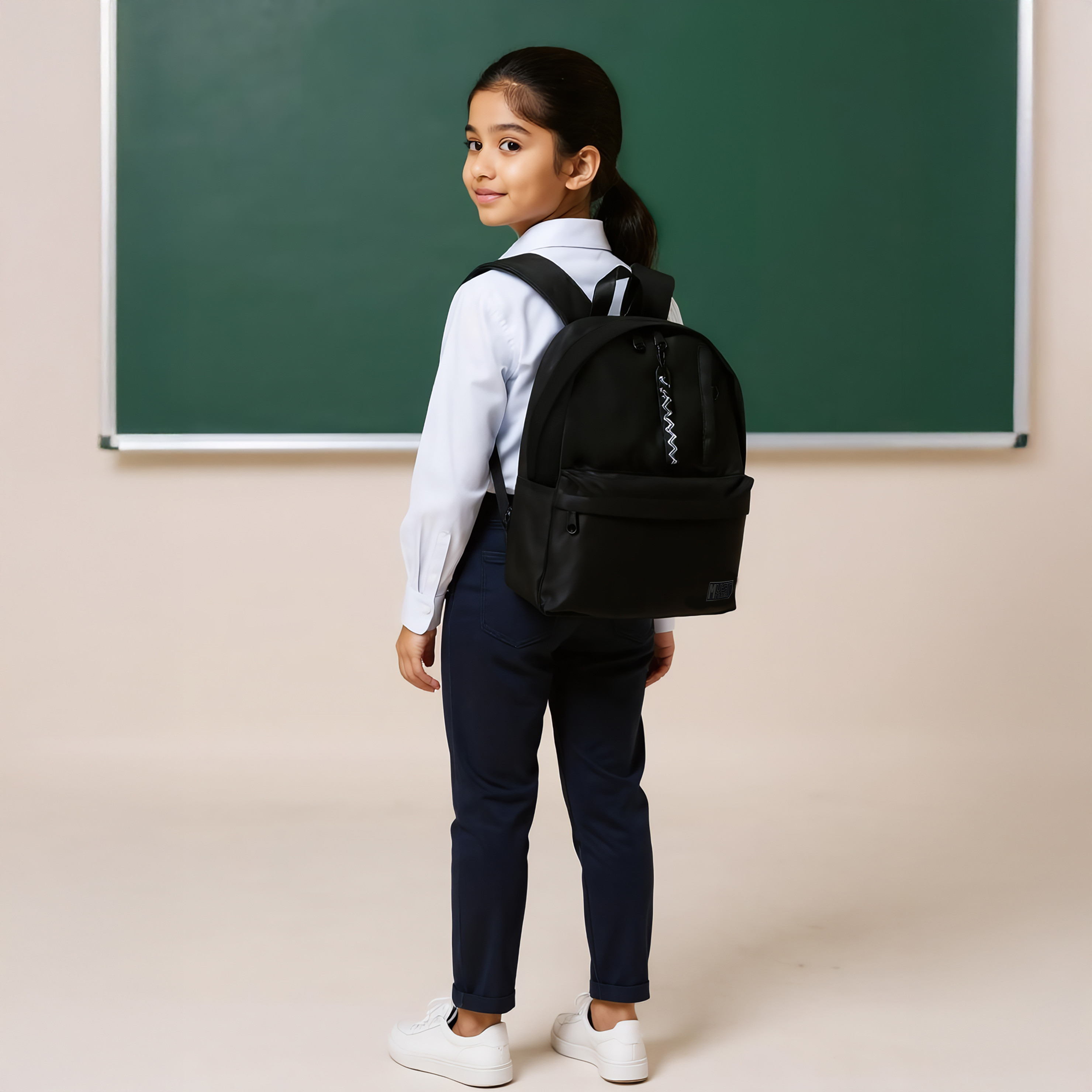 MustTeam Textured Backpack with Zip Closure and Adjustable Strap - 32x17x42 cms-school-bagsandbackpacks-backpacks-image-3