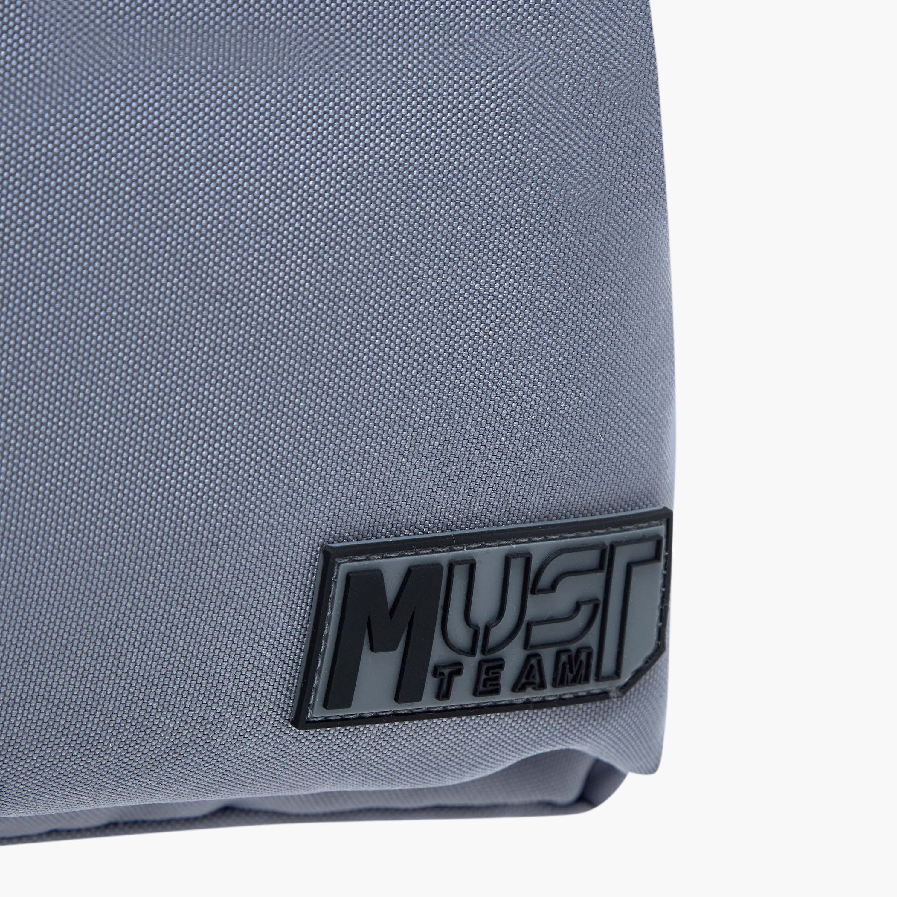 MUST Logo Applique Backpack with Adjustable Straps and Zip Closure - 32x17x42 cms-promo_LS20_OMN-image-9