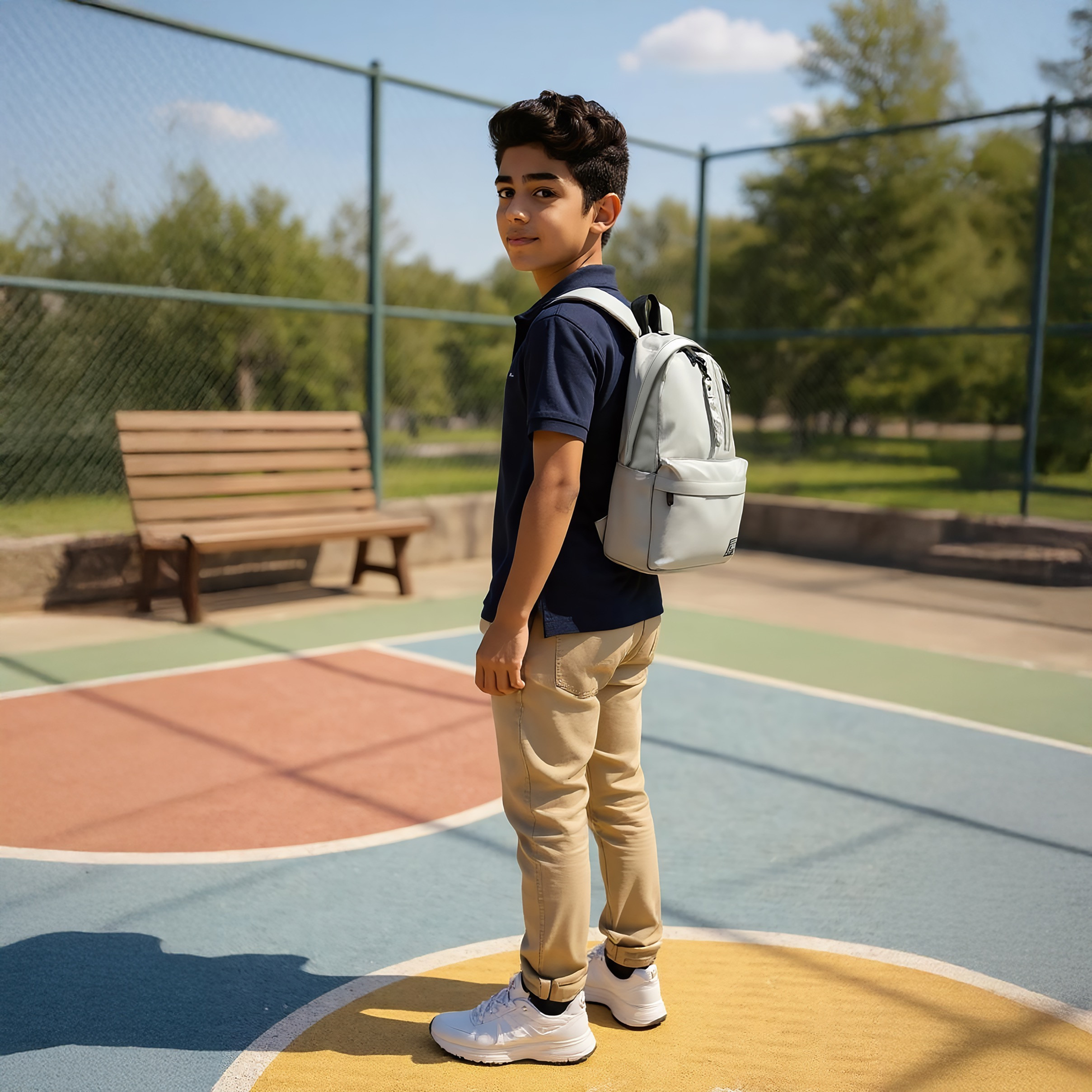 MUST Solid Backpack with Adjustable Straps and Zip Closure - 32x17x42 cms-school-bagsandbackpacks-backpacks-image-2
