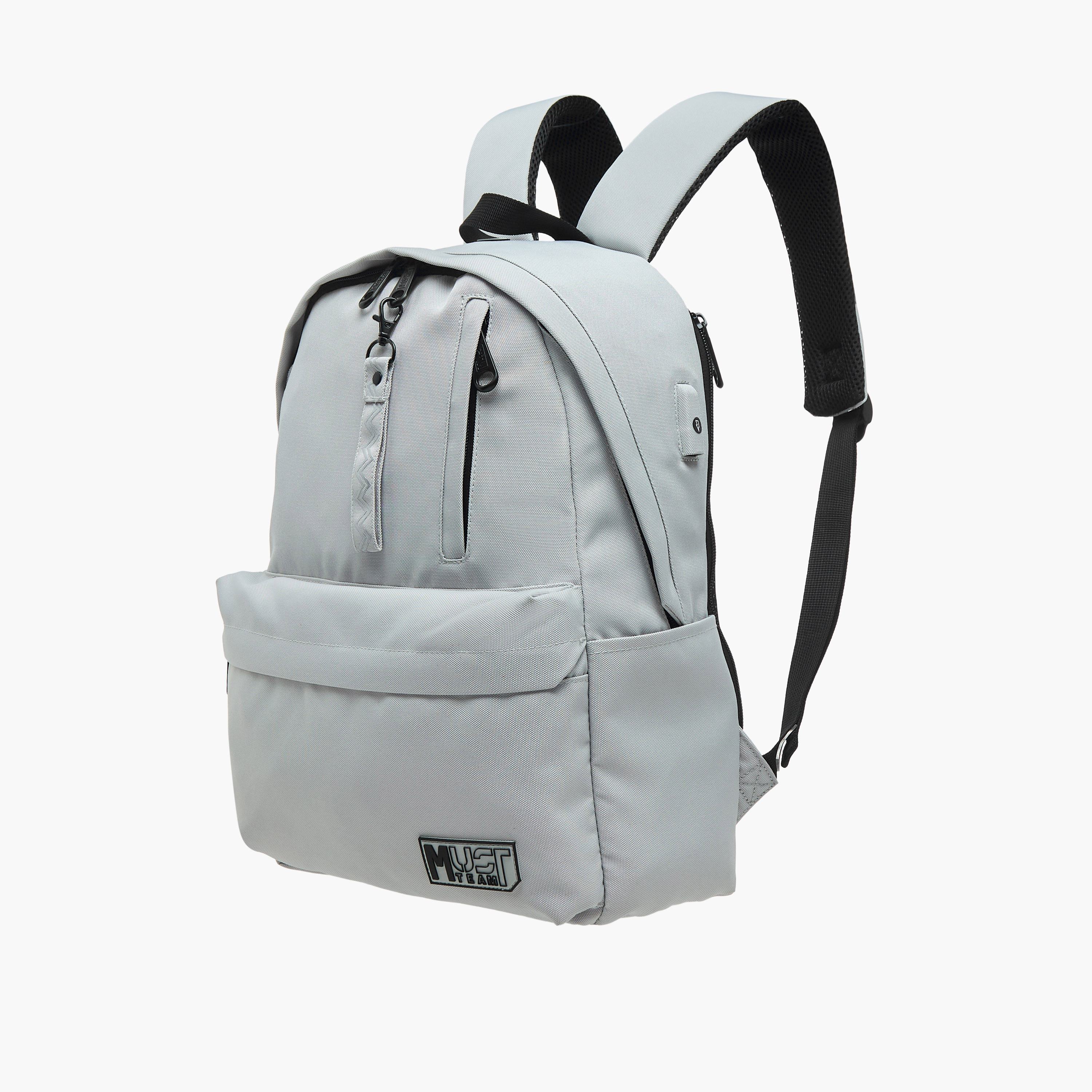 MUST Solid Backpack with Adjustable Straps and Zip Closure - 32x17x42 cms-school-bagsandbackpacks-backpacks-image-4