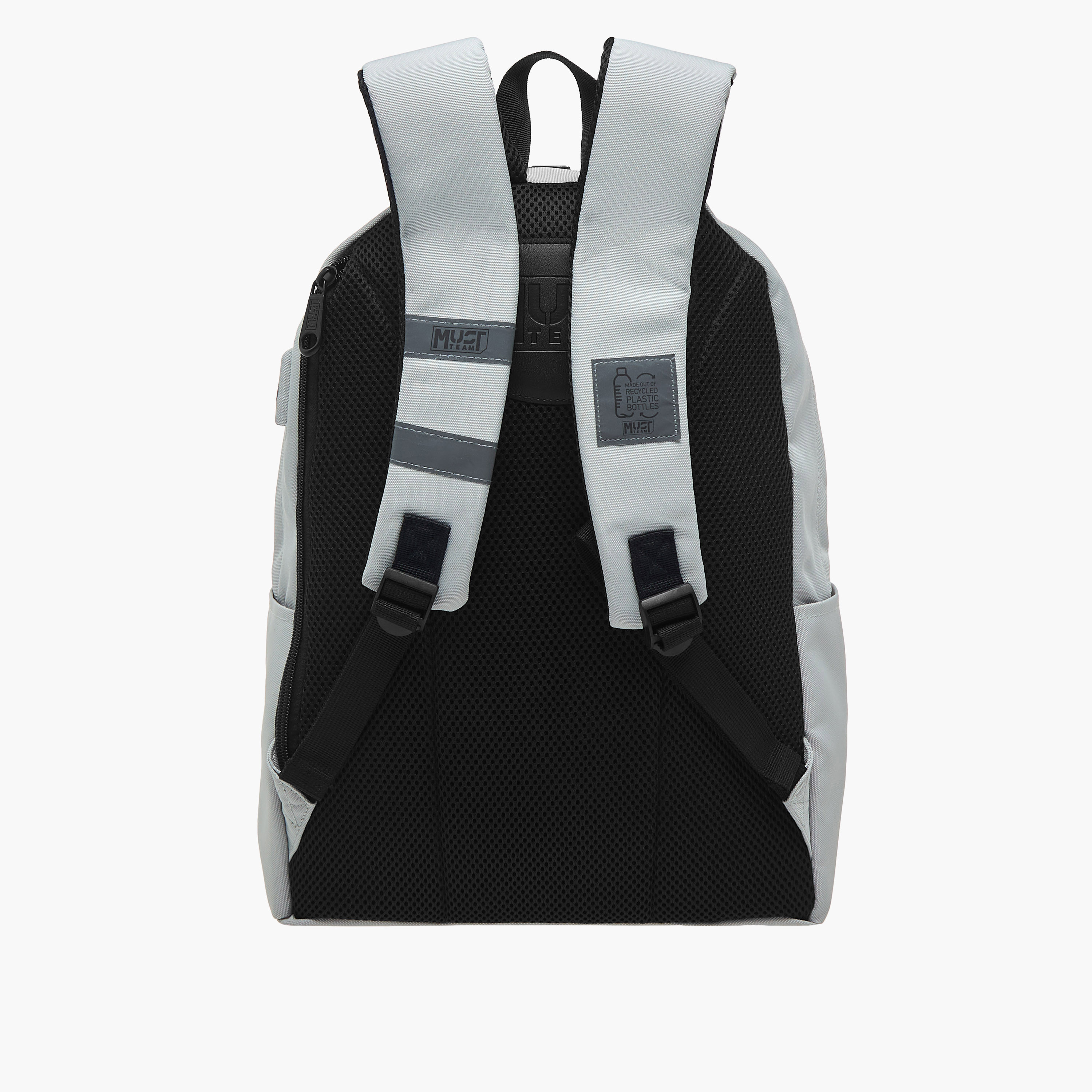 MUST Solid Backpack with Adjustable Straps and Zip Closure - 32x17x42 cms-school-bagsandbackpacks-backpacks-image-6