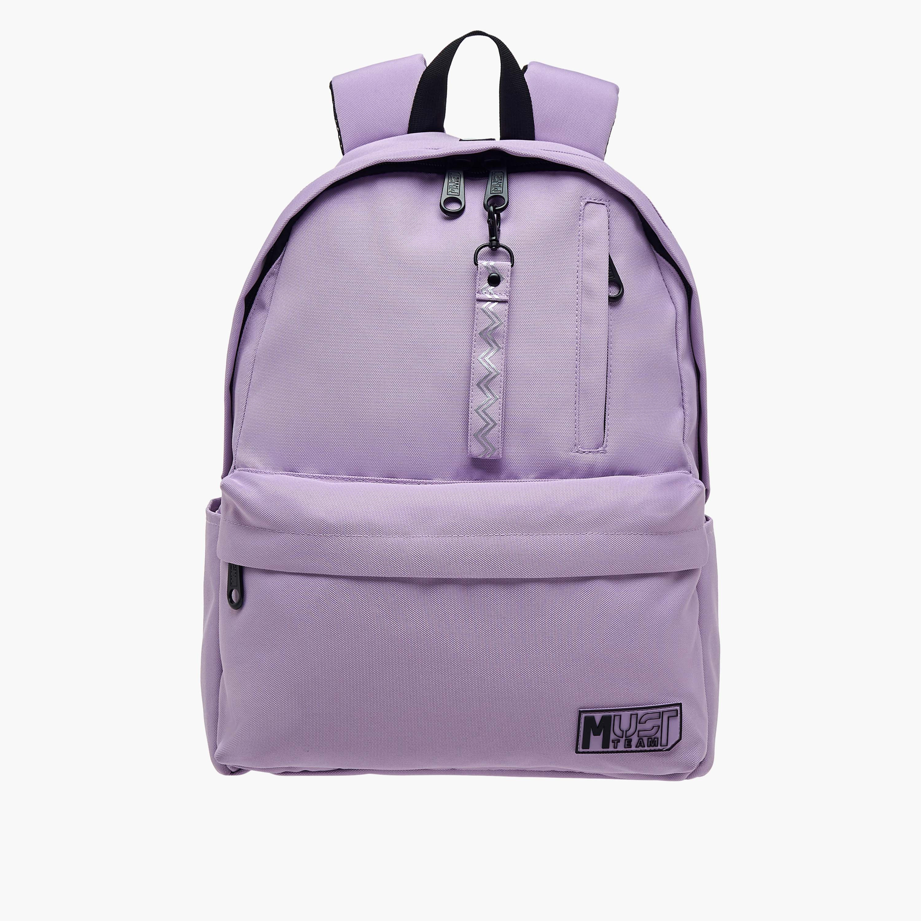 MUST Solid Backpack with Adjustable Straps and Zip Closure - 32x17x42 cms-school-bagsandbackpacks-backpacks-image-1