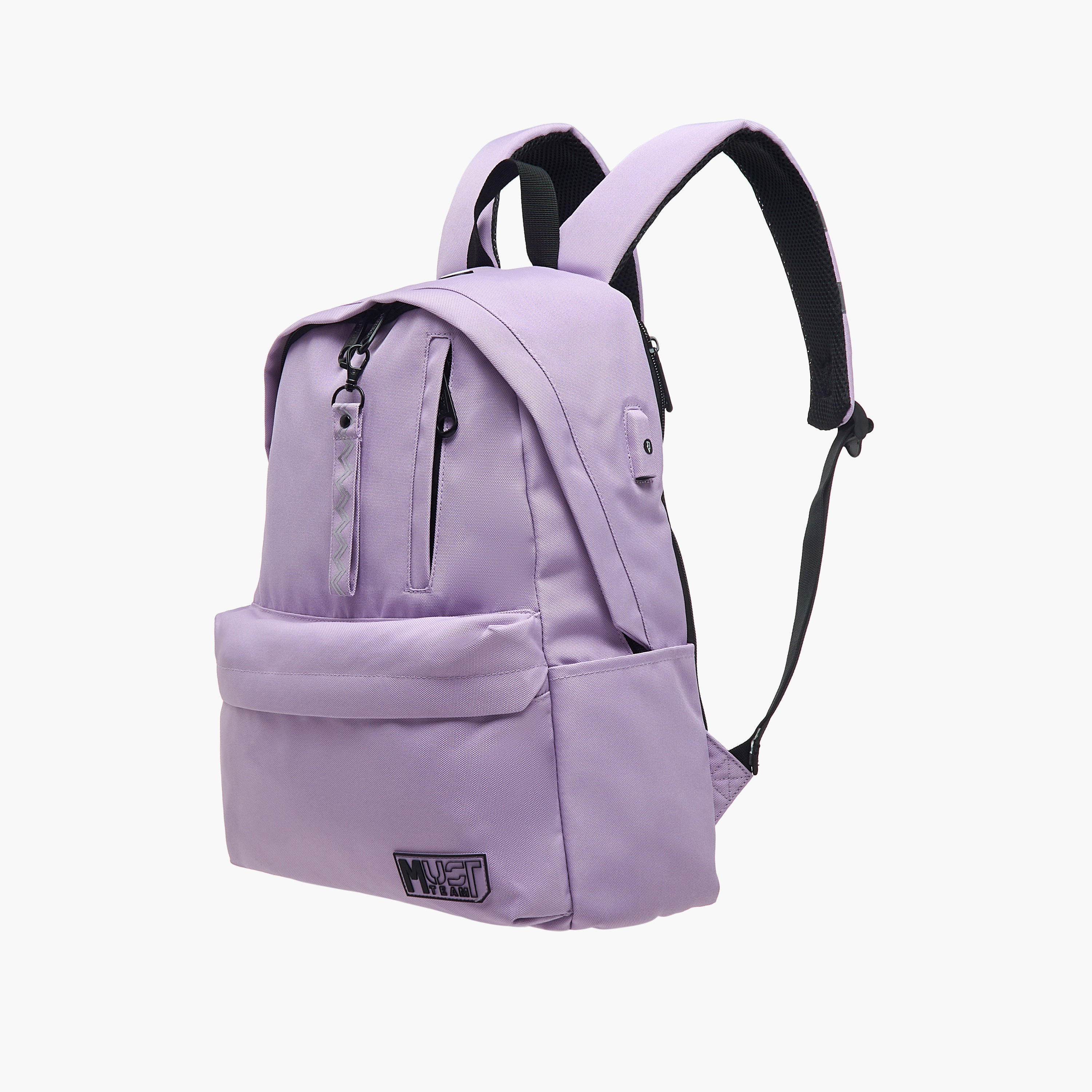 MUST Solid Backpack with Adjustable Straps and Zip Closure - 32x17x42 cms-school-bagsandbackpacks-backpacks-image-2