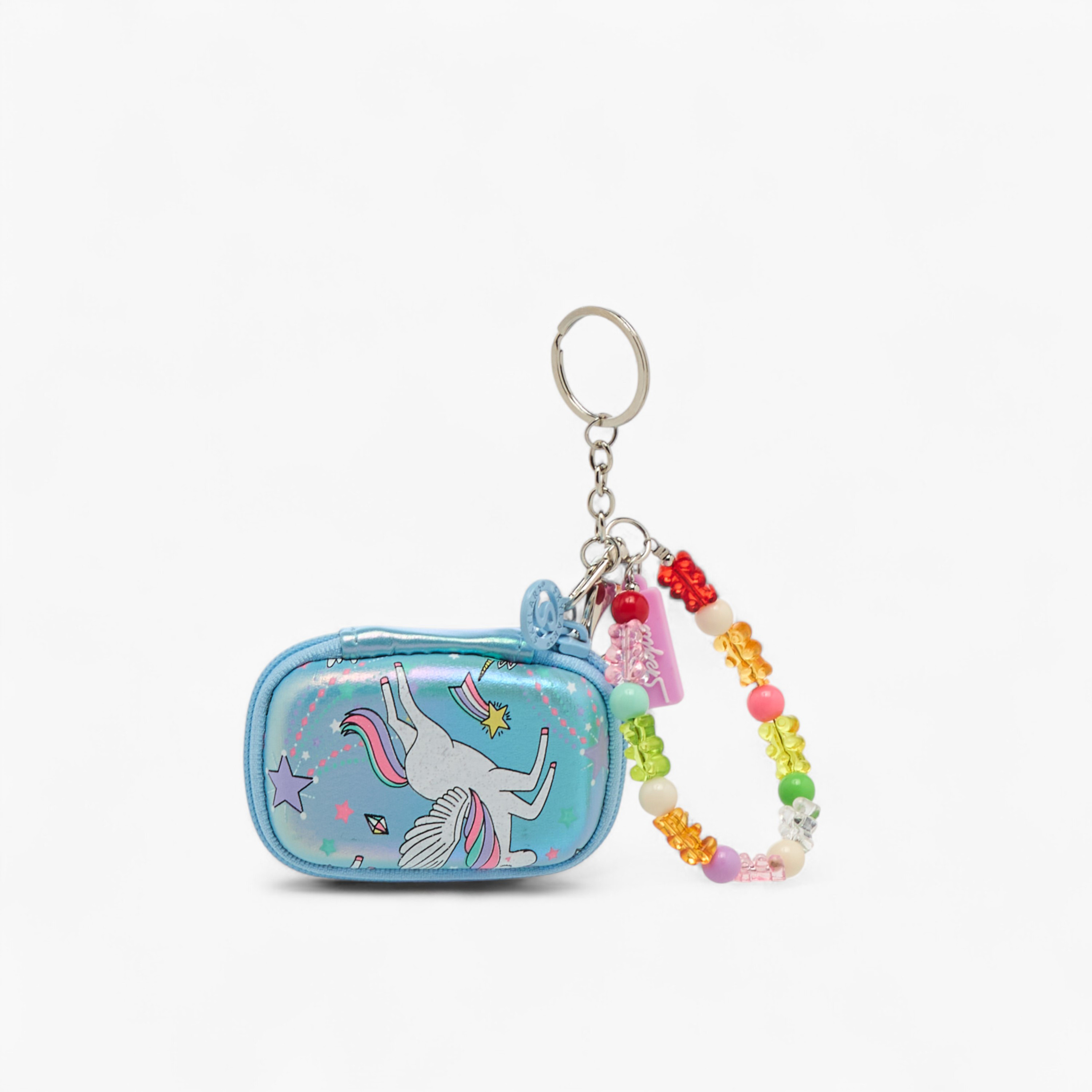 شنطة مفاتيح بسلسلة مفاتيح وطبعات يونيكورن-school-stationery-pencilcases-image-1