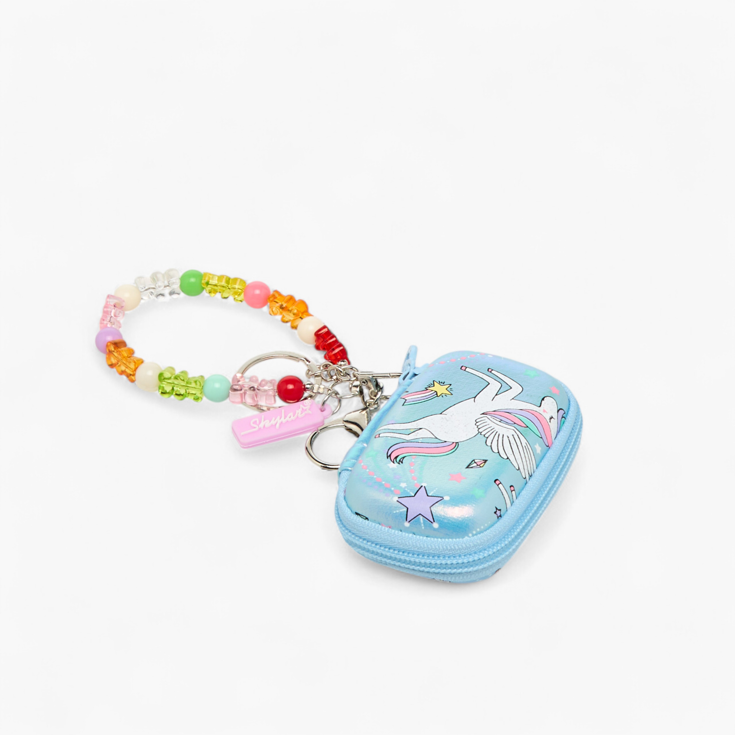 شنطة مفاتيح بسلسلة مفاتيح وطبعات يونيكورن-school-stationery-pencilcases-image-2