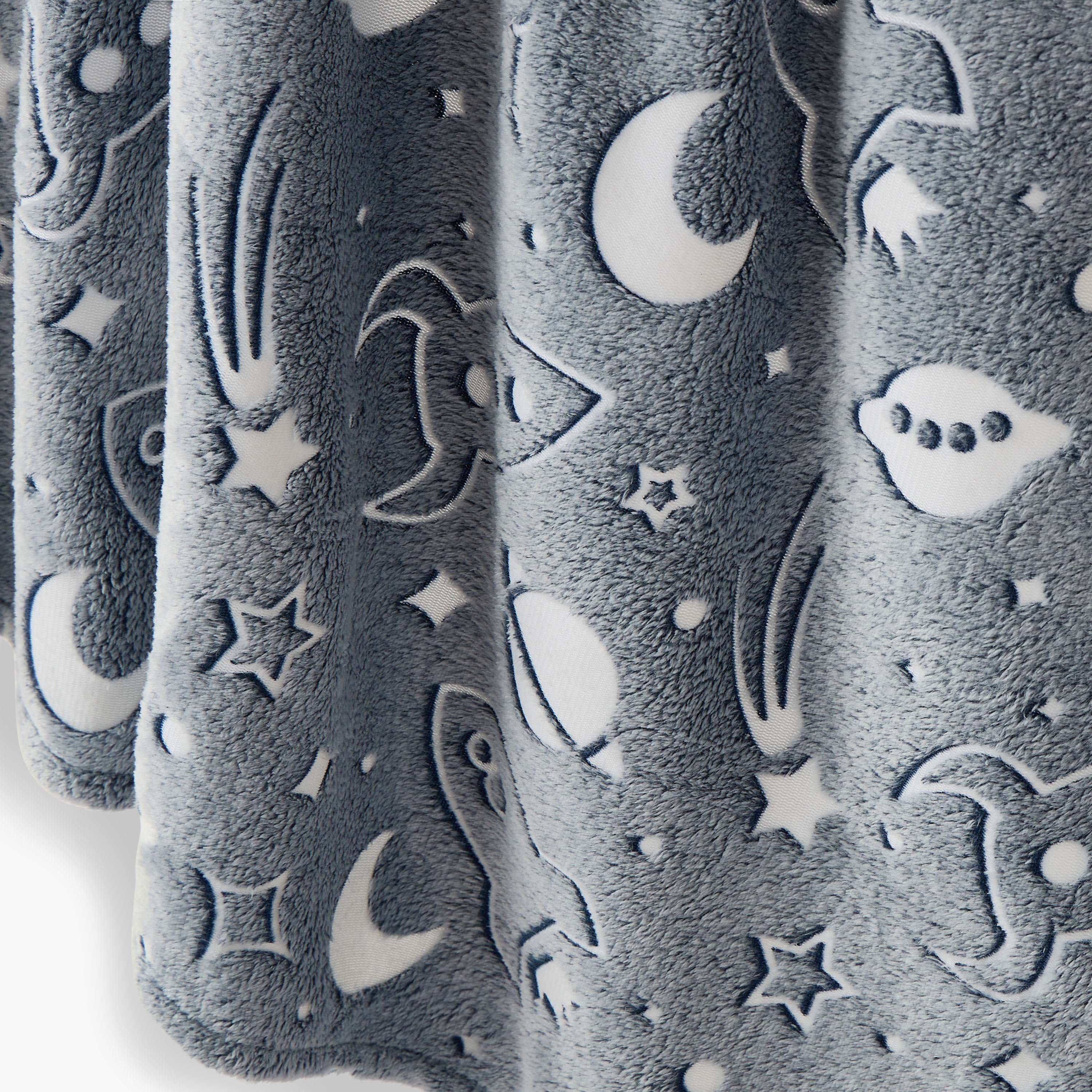 Juniors Space Print Glow-in-the-Dark Raschel Blanket - 100x150 cm-baby-nursery-blanketsandswaddles-blanketsandquilts-image-4