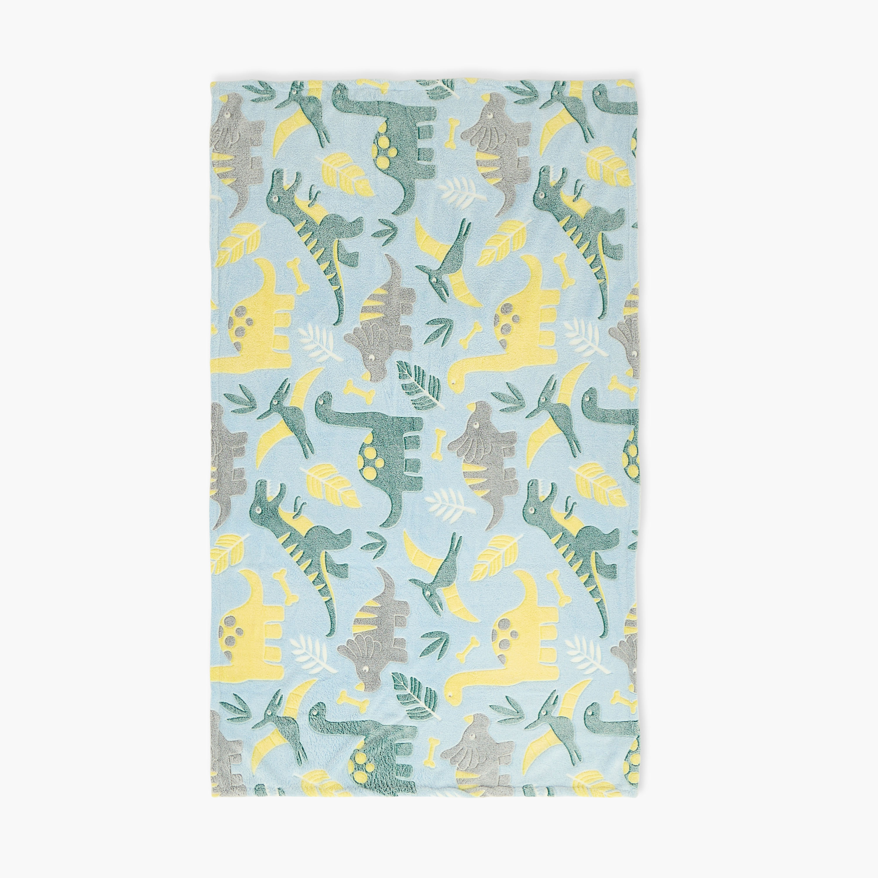 Juniors Dinosaur Print Glow-in-the-Dark Raschel Blanket - 100x150 cm-baby-nursery-blanketsandswaddles-blanketsandquilts-image-6