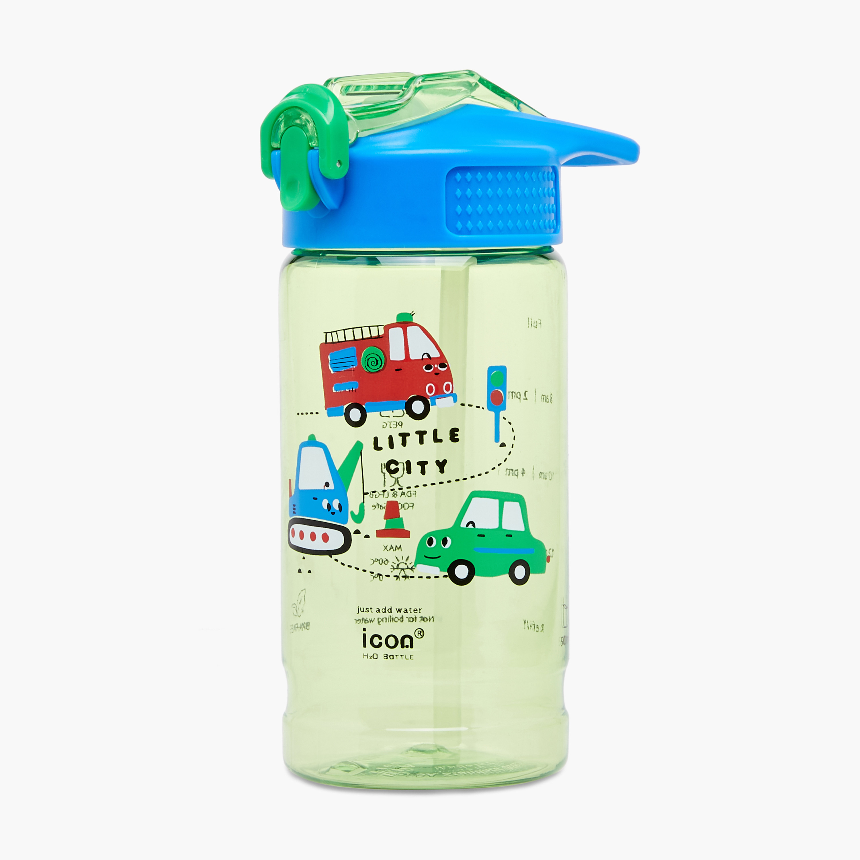 icon Printed Plastic Water Bottle with Sipper and BPA-Free – 500 ml-school-waterbottles-image-1