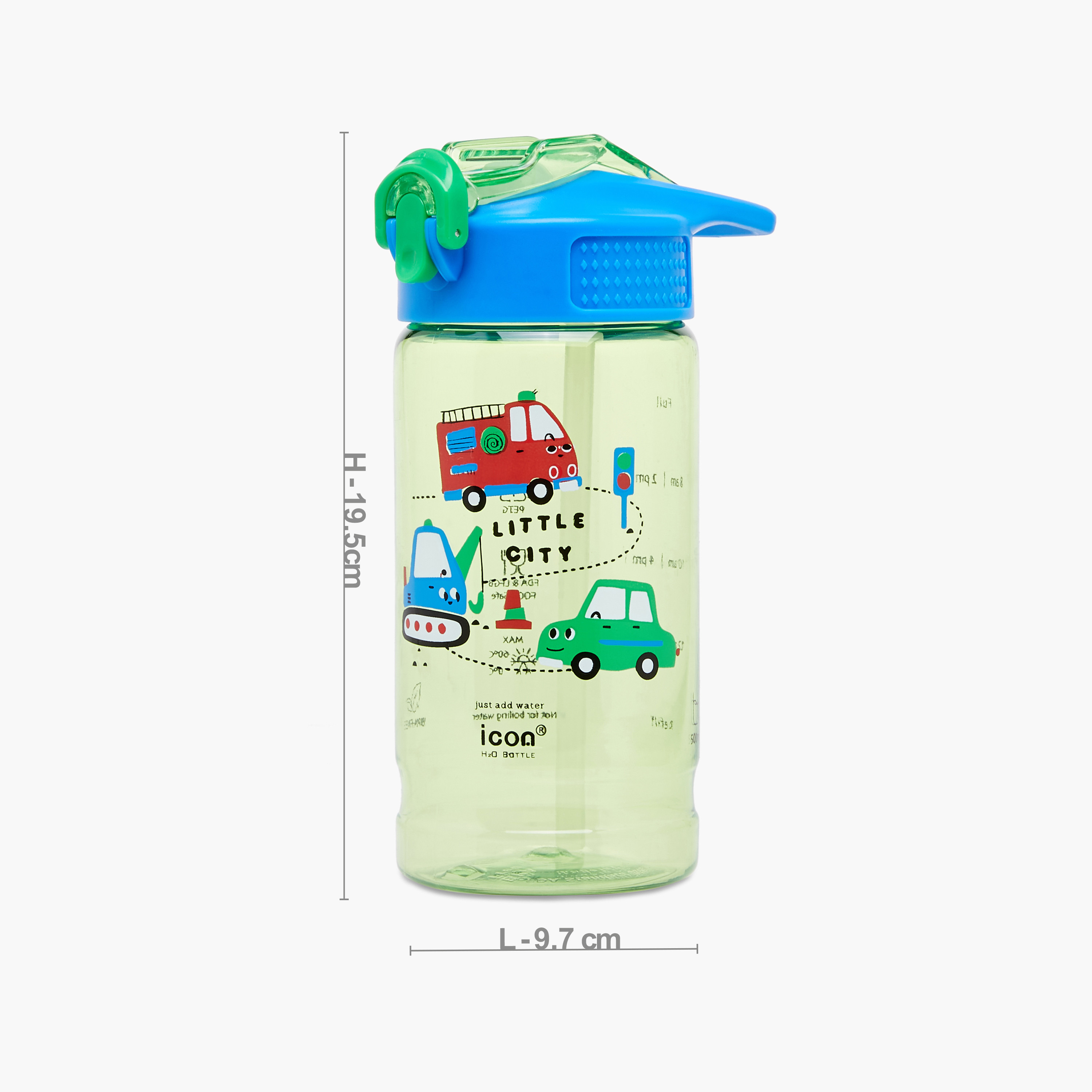 icon Printed Plastic Water Bottle with Sipper and BPA-Free – 500 ml-school-waterbottles-image-2