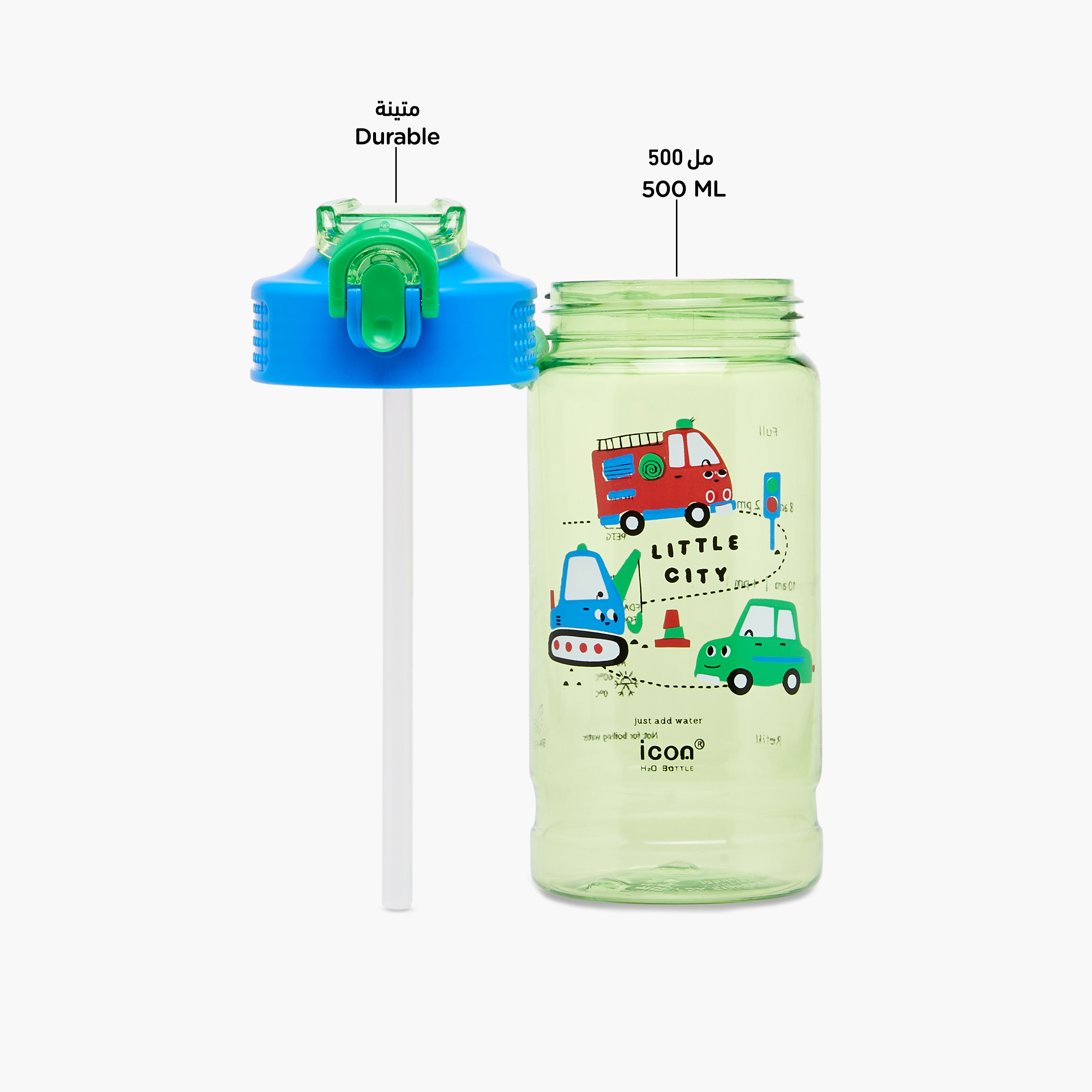 icon Printed Plastic Water Bottle with Sipper and BPA-Free – 500 ml-school-waterbottles-image-6