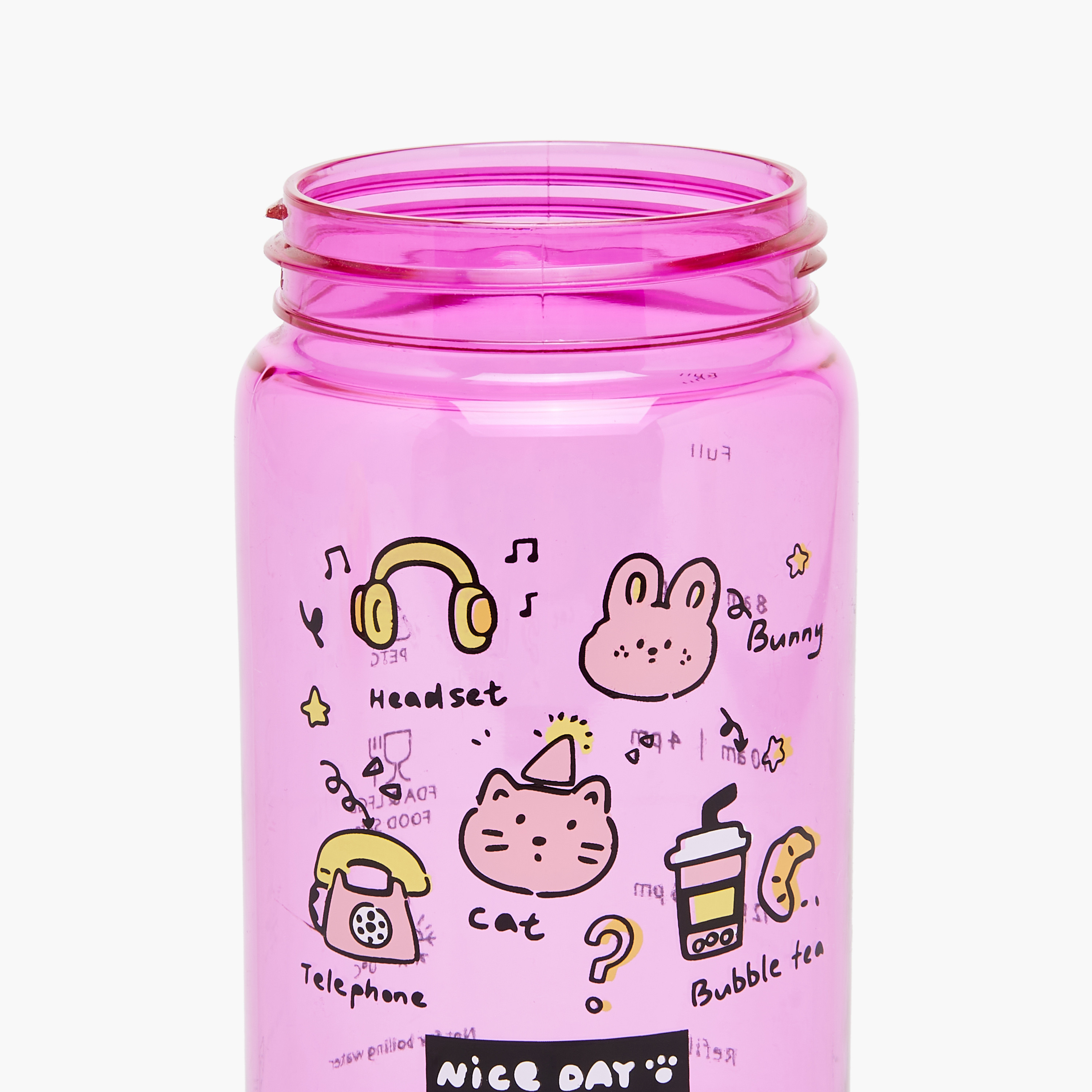 icon Doodle Plastic Water Bottle with BPA-Free – 500 ml-school-waterbottles-image-7