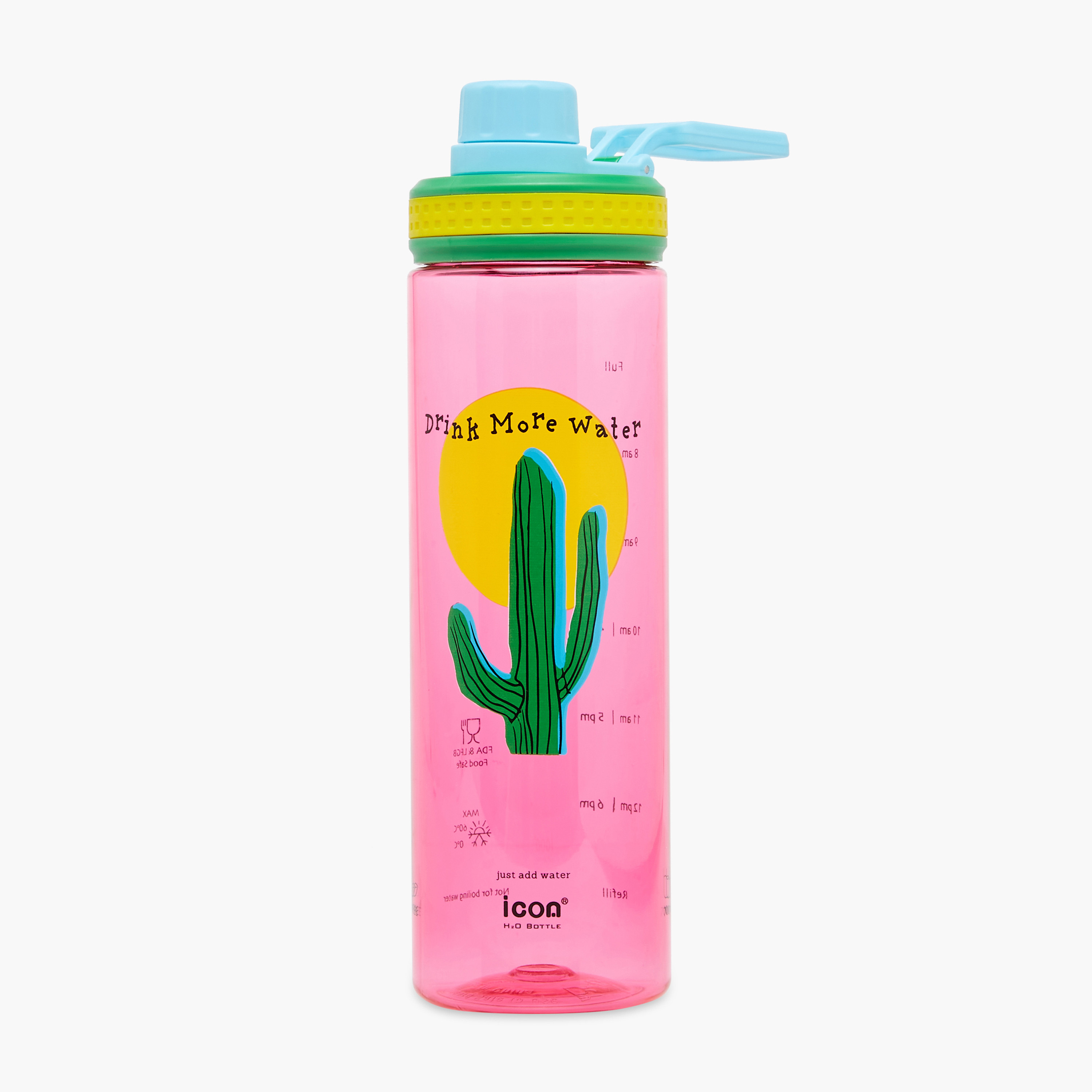icon Cactus Plastic Water Bottle with Sipper and BPA-Free – 700 ml-promo_LS20_OMN-image-1