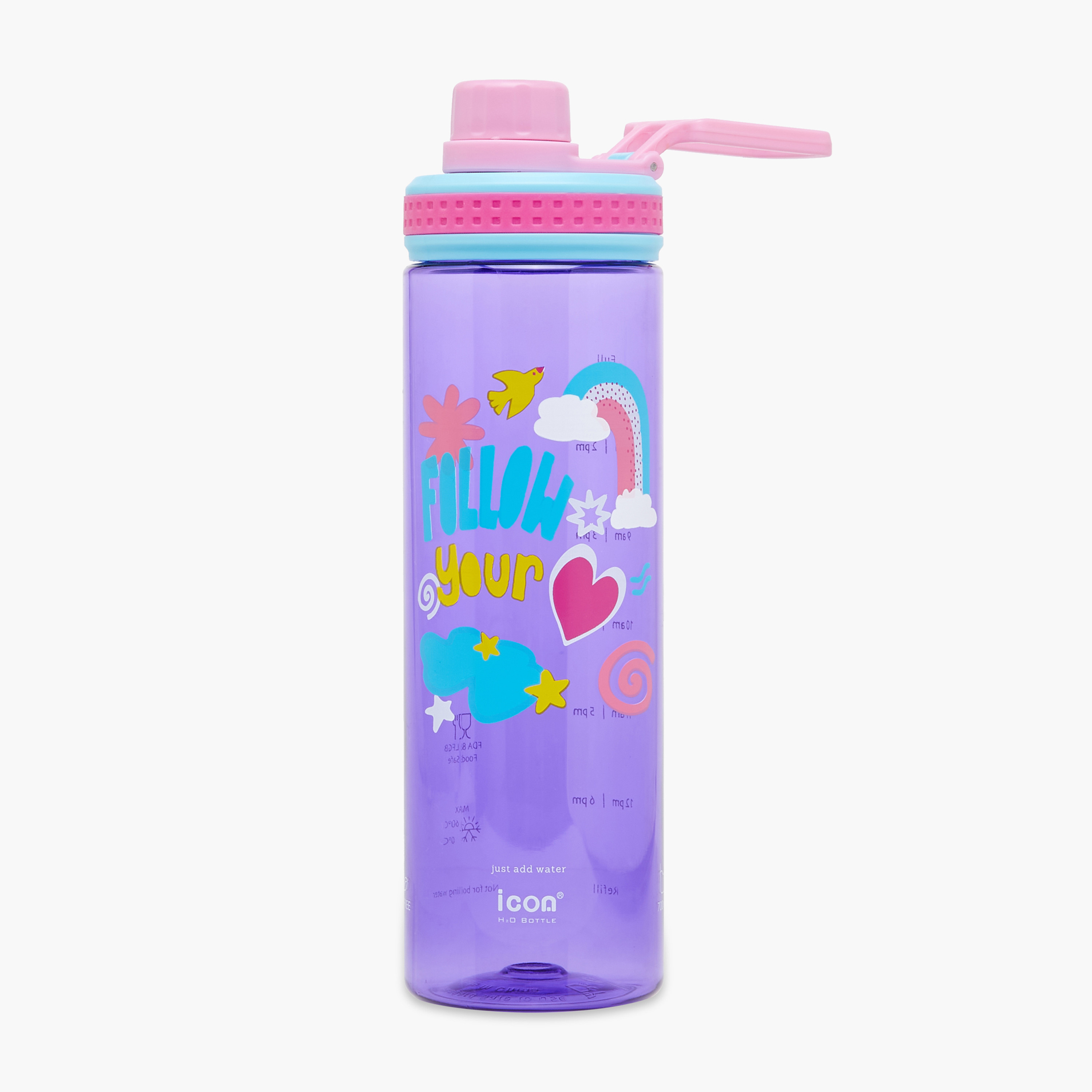 icon Printed Plastic Water Bottle with BPA-Free – 700 ml-school-waterbottles-image-1