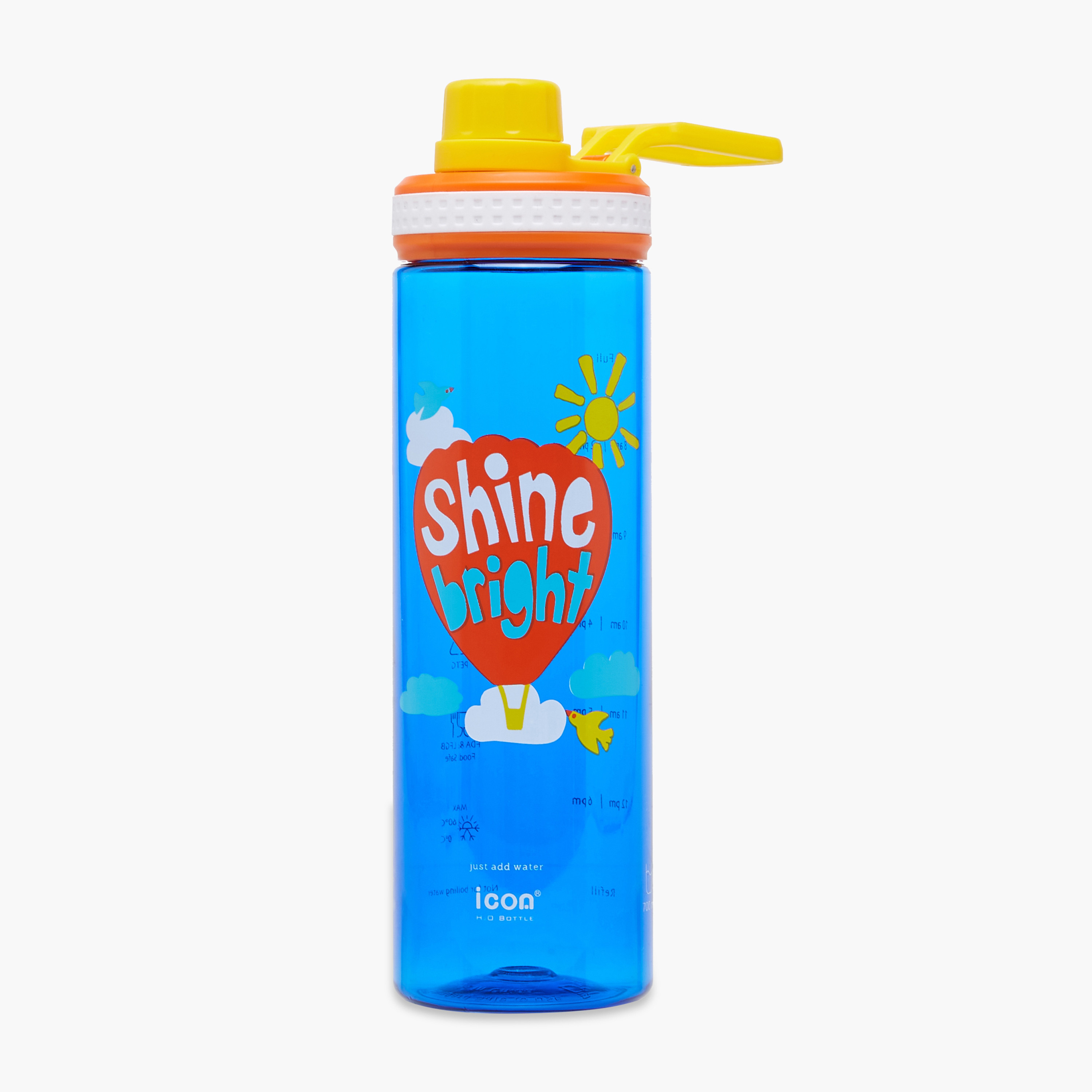 icon Slogan Plastic Water Bottle with BPA-Free – 700 ml-school-waterbottles-image-1