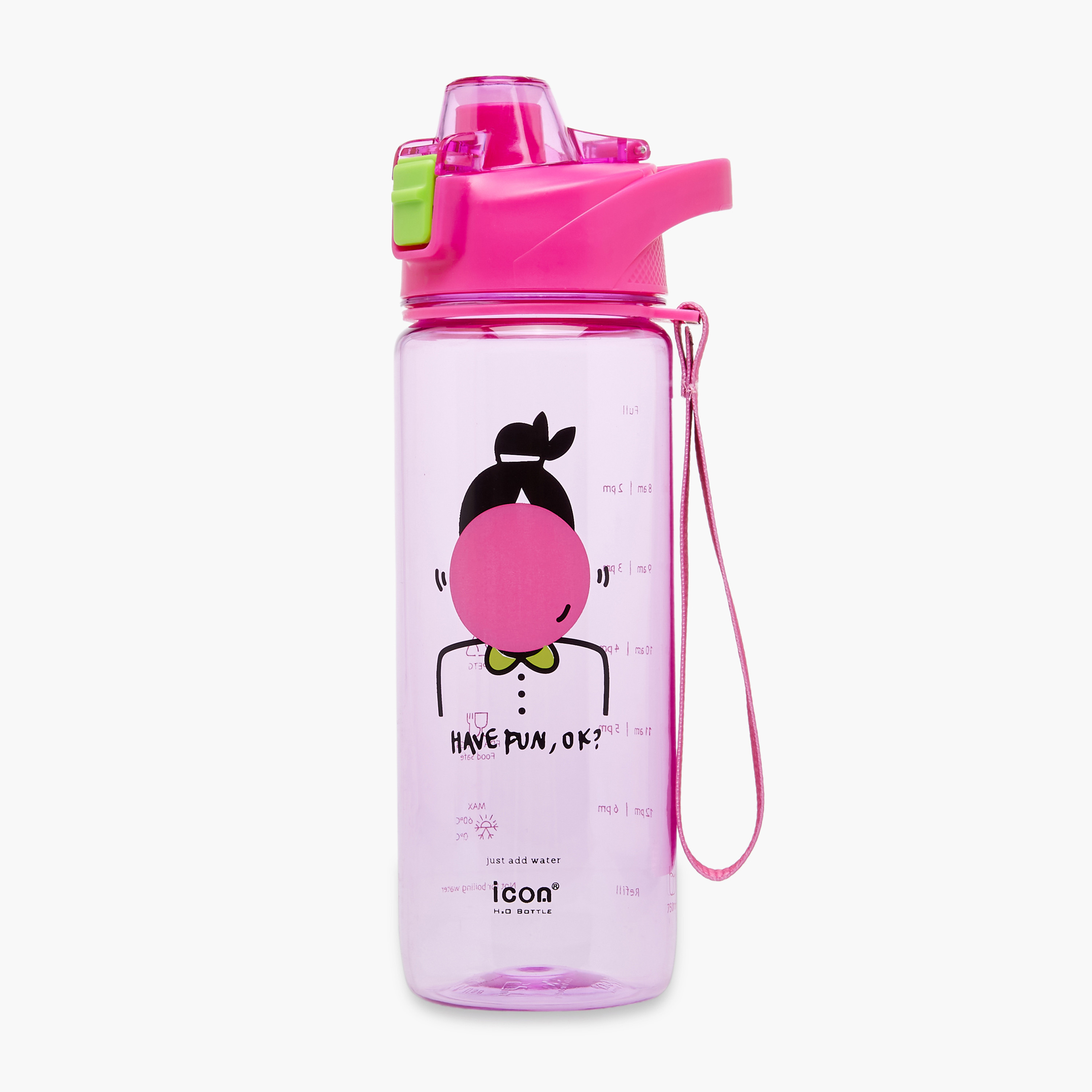 icon Printed Plastic Water Bottle with Sipper and BPA-Free – 750 ml-school-waterbottles-image-1
