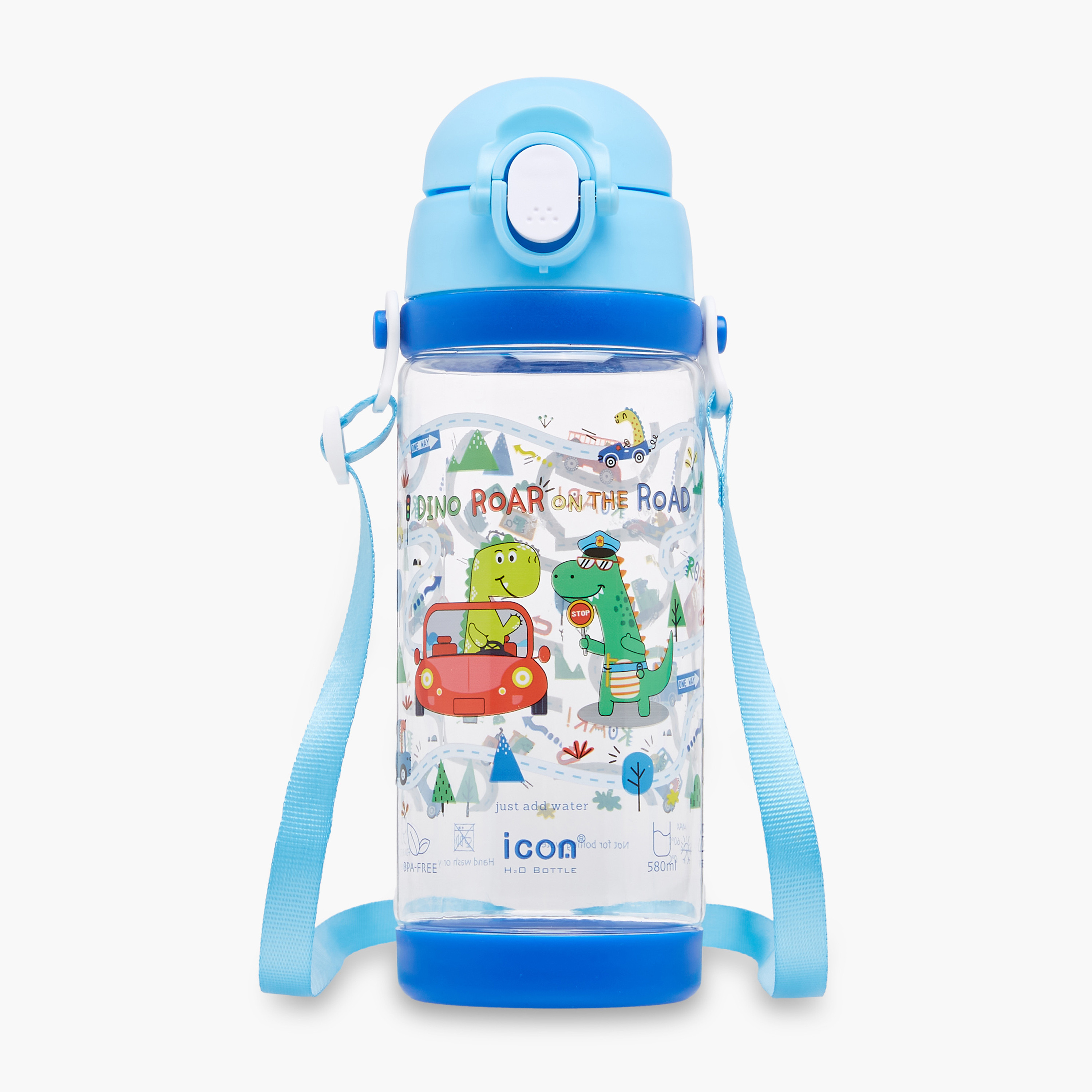icon Dinosaur Plastic Water Bottle with Sipper and BPA-Free – 580 ml-promo_LS20_OMN-image-1