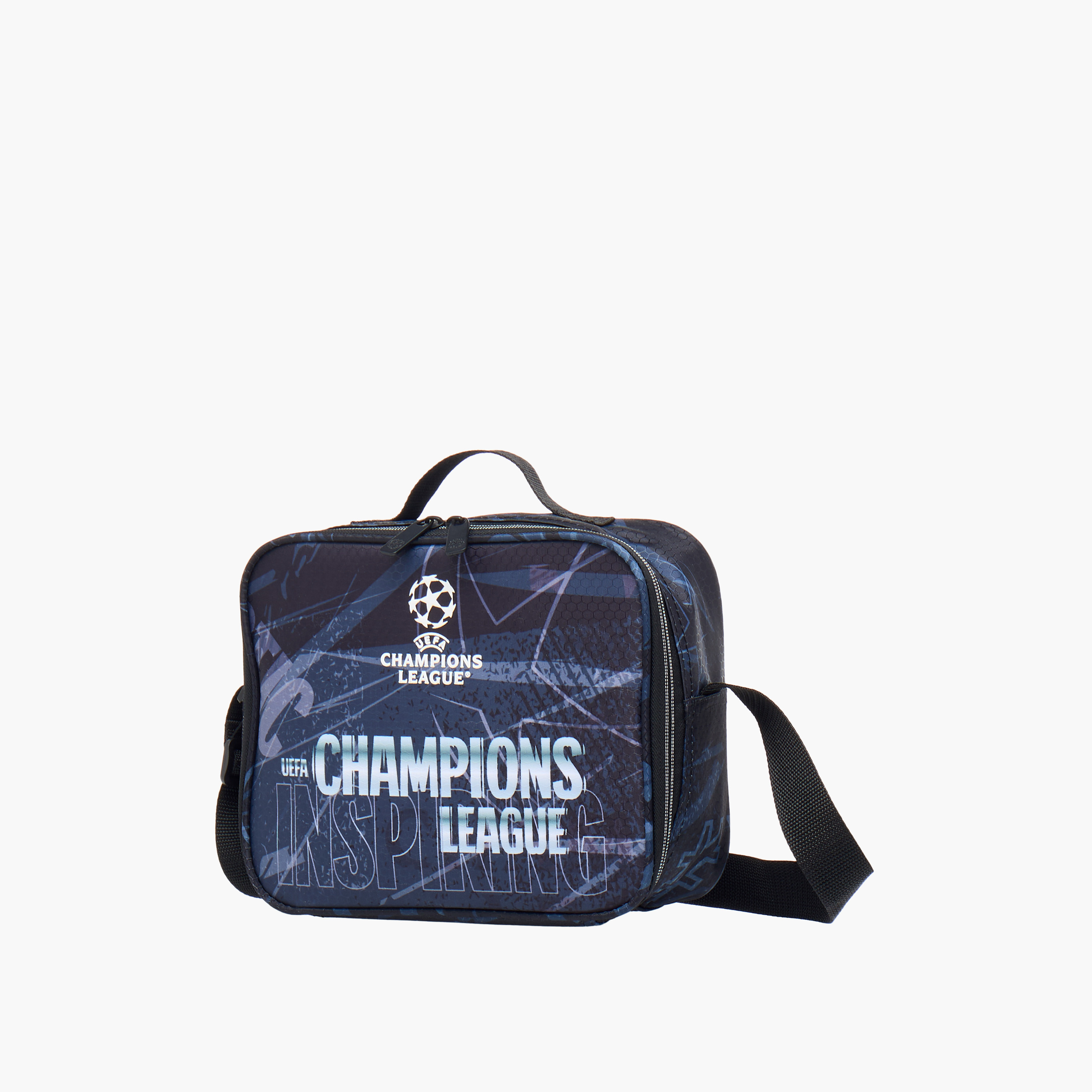 Champions League Printed Lunch Bag with Adjustable Strap and Zip Closure-school-lunchessentials-lunchbags-image-2