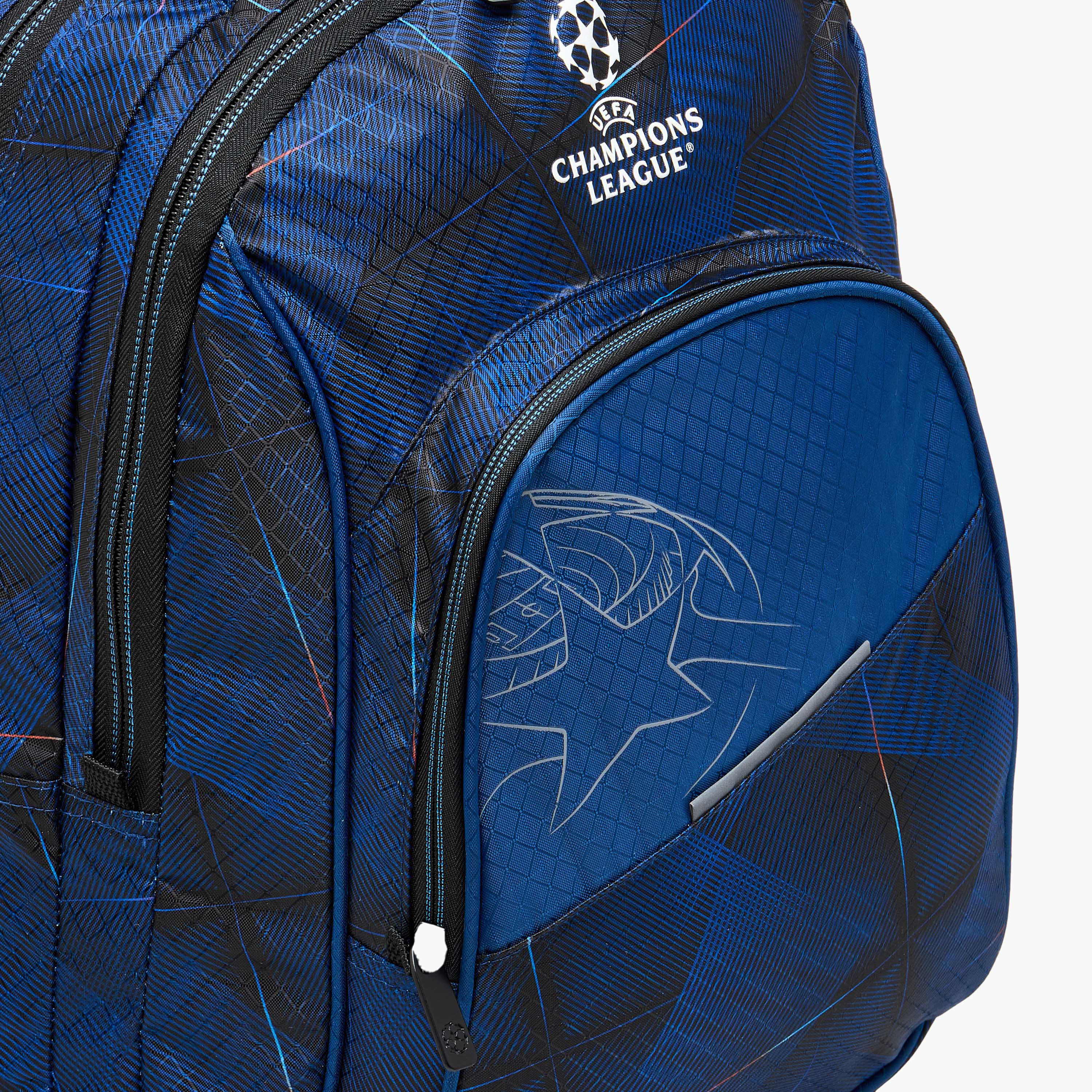 Champions League Printed Backpack with Adjustable Straps and Zip Closure - 34x15x46 cms-school-bagsandbackpacks-backpacks-image-5