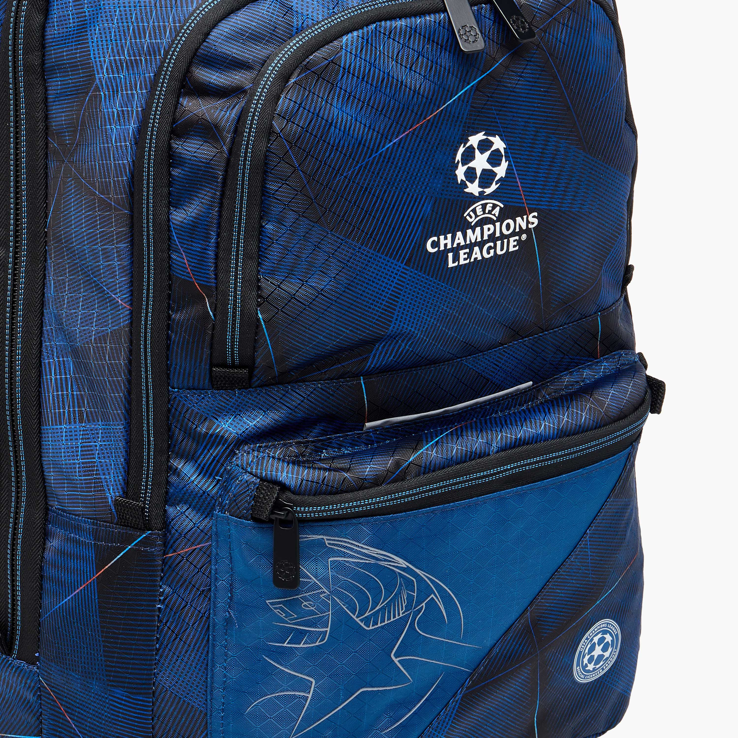 Champions League Football Trolley Bag for Boys 8-13 Years with Retractable Handle -school-bagsandbackpacks-trolleybags-image-8