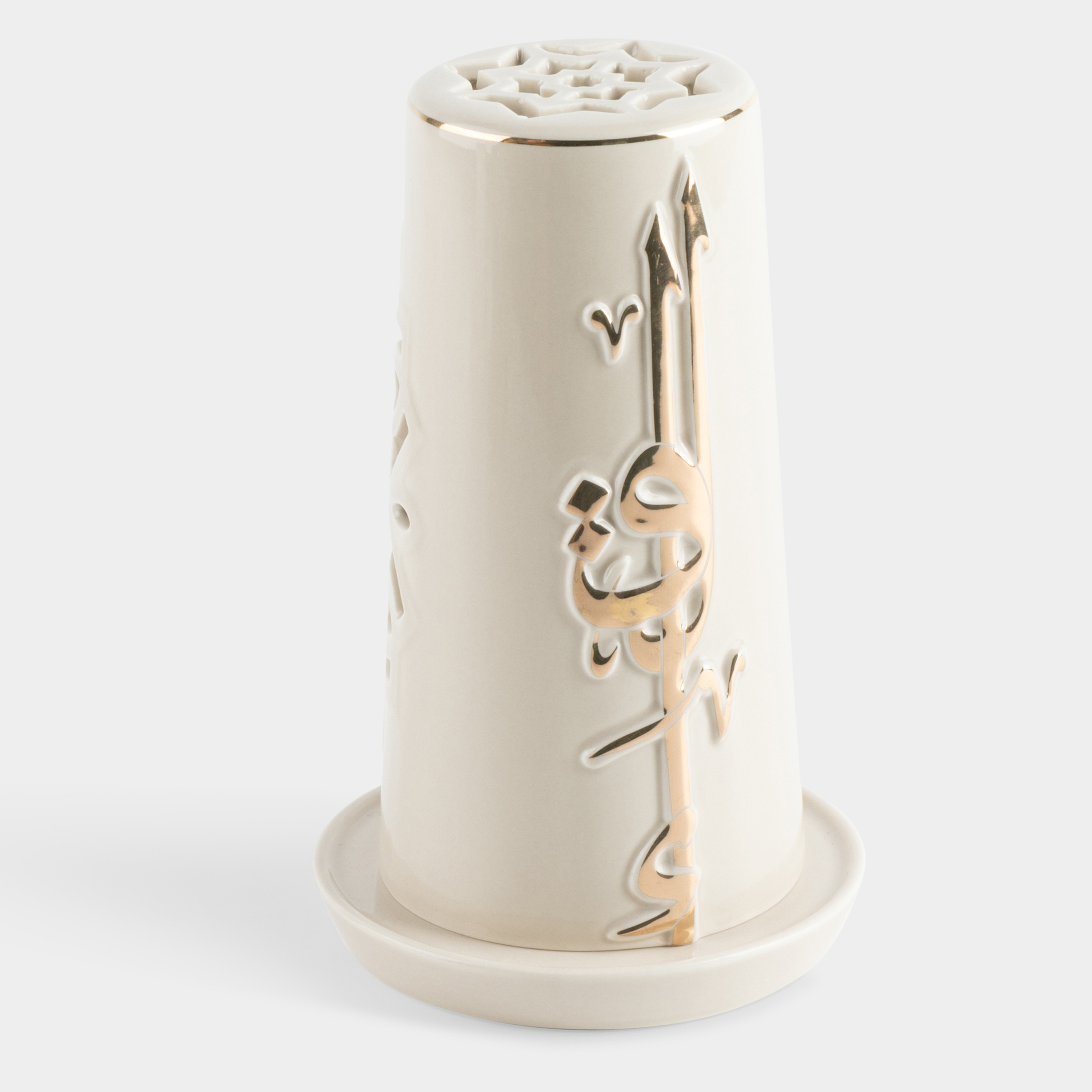 Otantik Lqaa Electronic Candle and Porcelain Holder Set - 17 cms-household-decor-candleholdersandlanterns-image-3