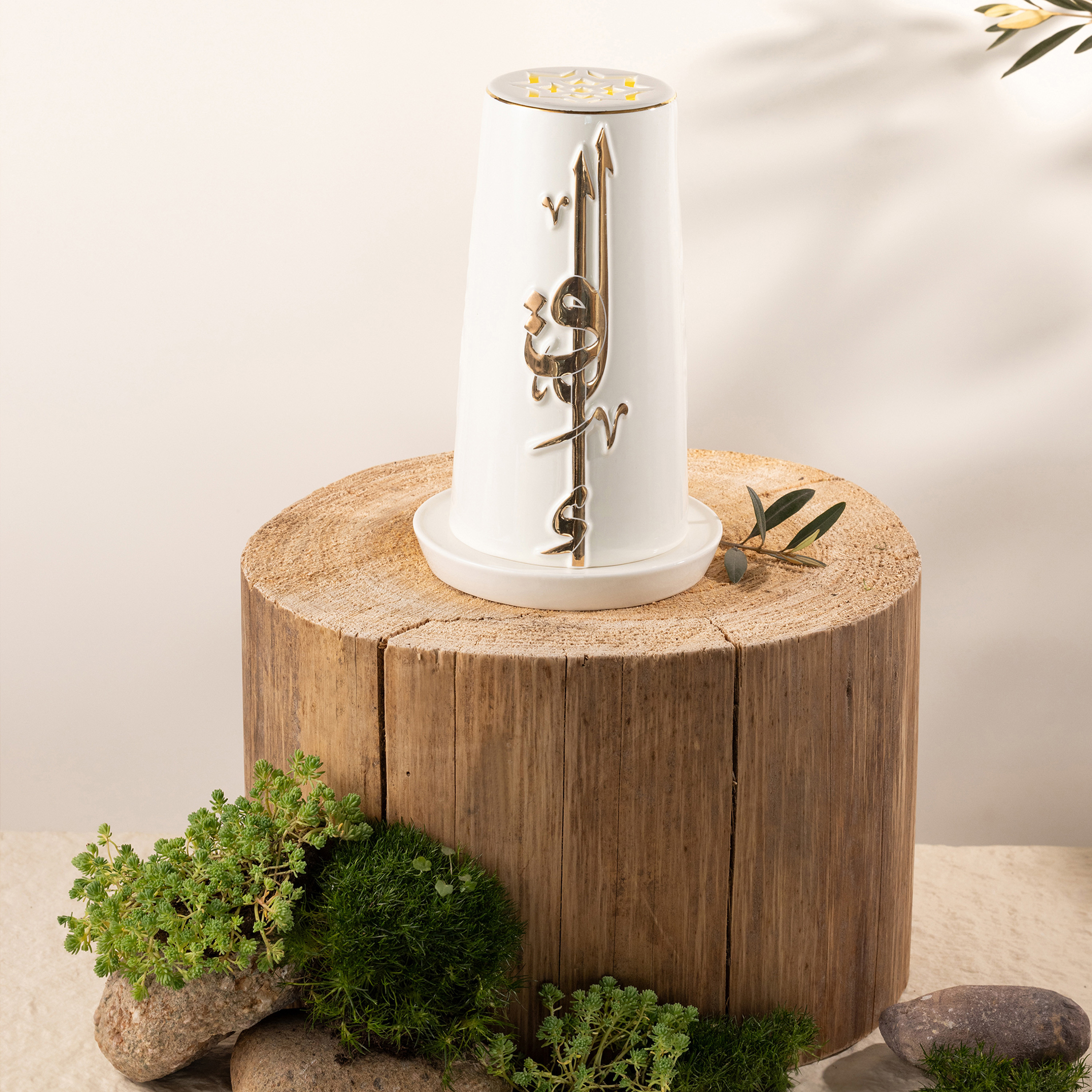 Otantik Lqaa Electronic Candle and Holder Set - 20 cms-household-decor-candleholdersandlanterns-image-1