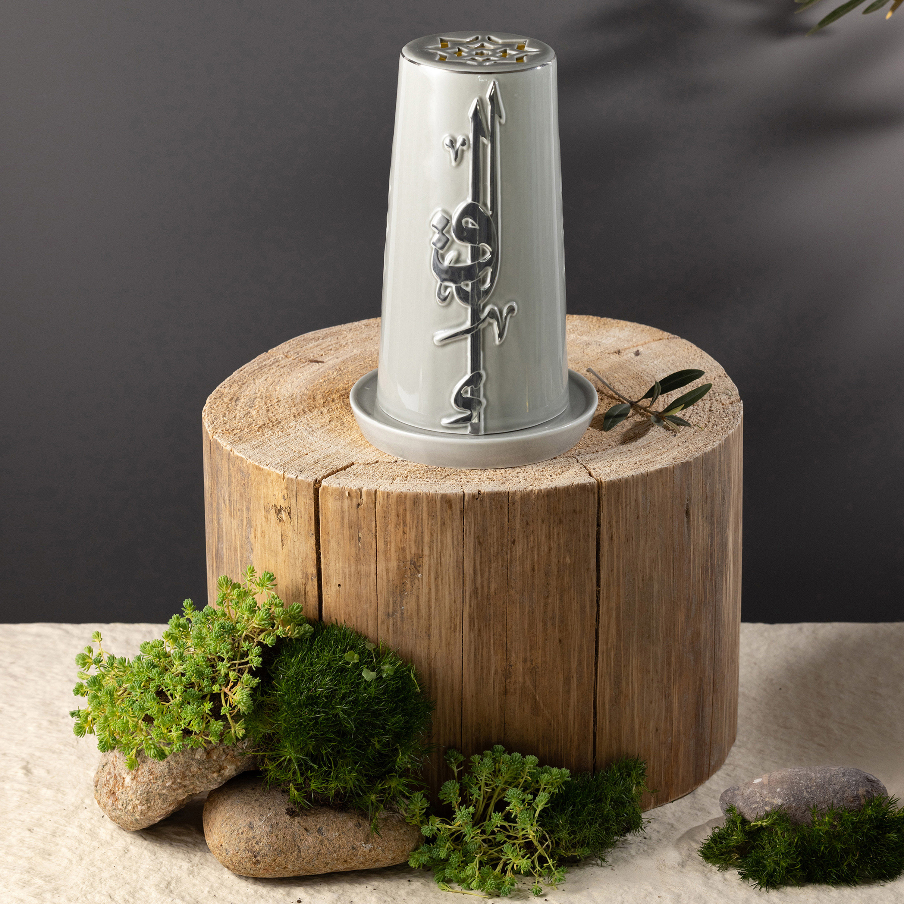 Otantik Lqaa Electronic Candle and Porcelain Holder Set - 20 cms-household-decor-candleholdersandlanterns-image-2