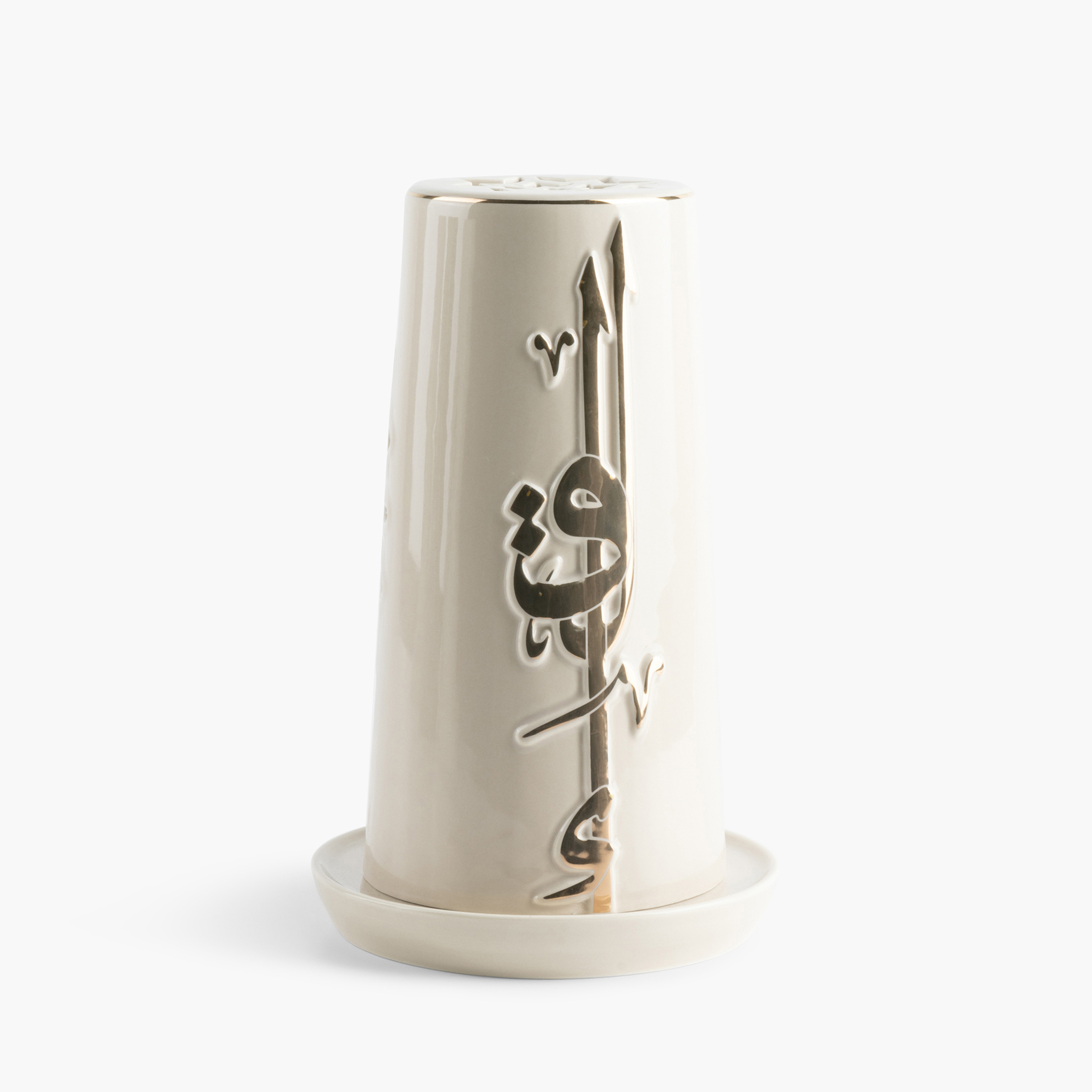طقم حامل شموع بورسلان وشمعة إلكترونية لقاء من أوتانتيك-household-decor-candleholdersandlanterns-image-3