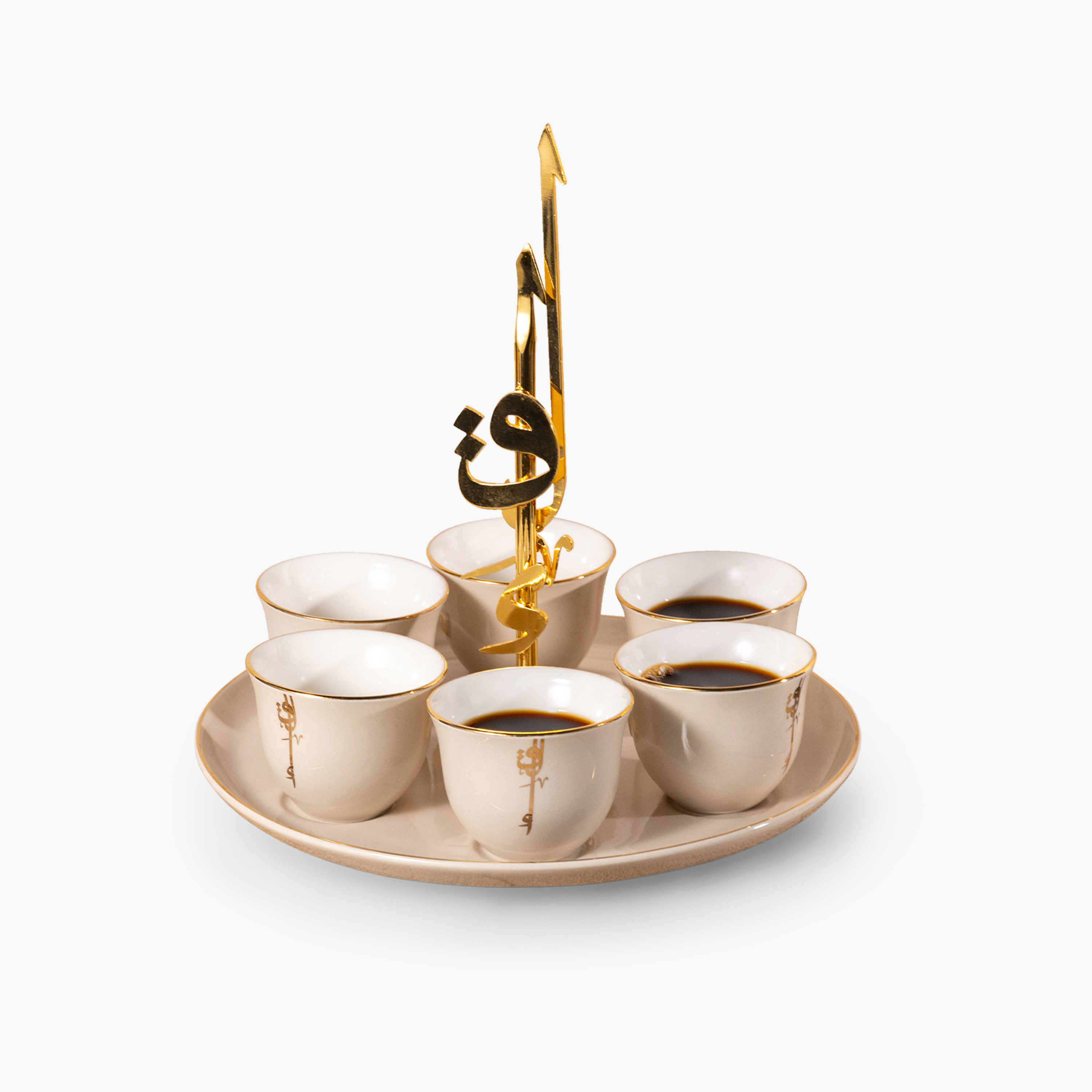 Otantik Lqaa 6-Piece Arabic Porcelain Kahwa Cup Set with Stand - 50 ml-household-dining-teaandcoffee-teaandcoffeesets-image-3