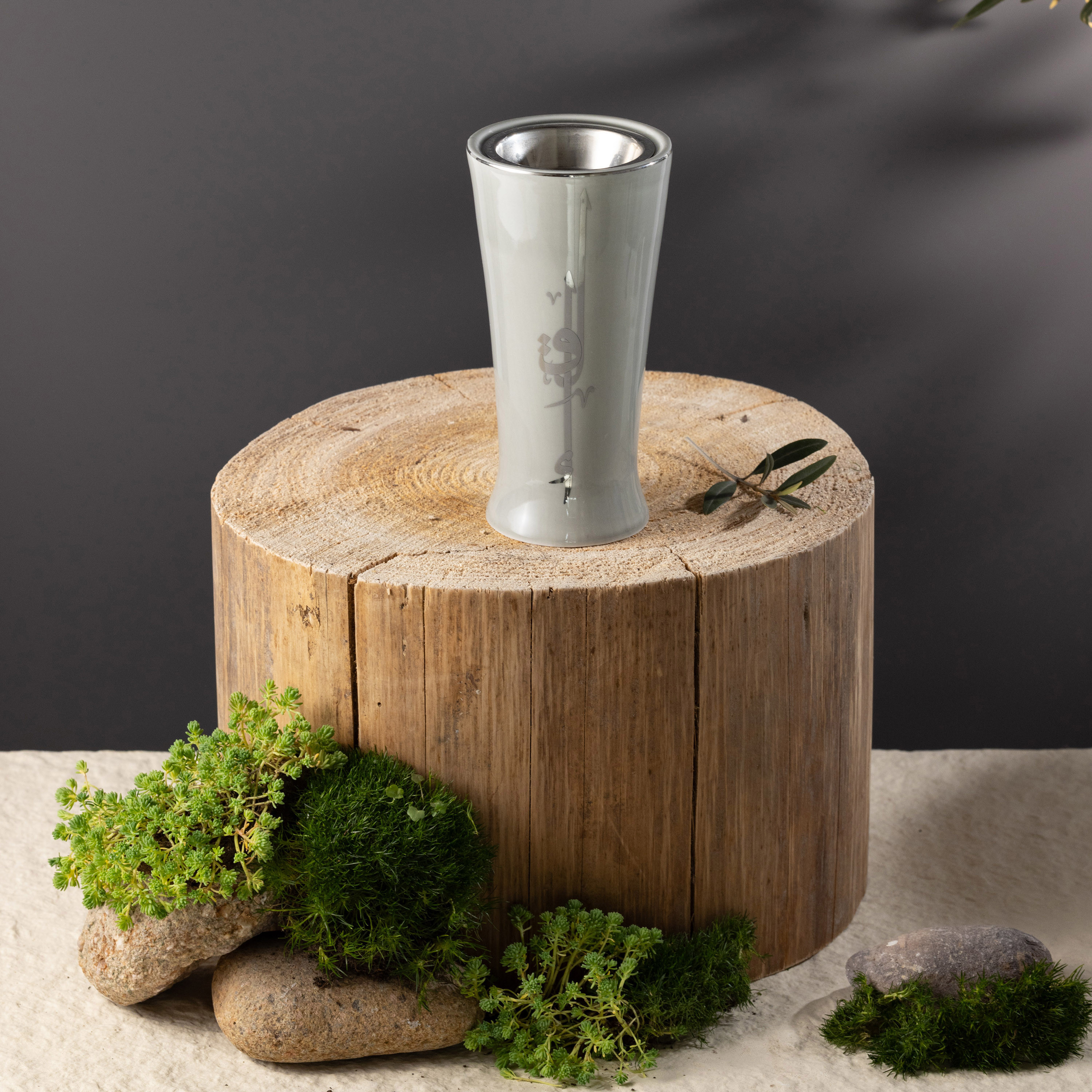 Otantik Lqaa Porcelain Incense Burner - 9x9x18 cms-household-homefragrance-burners-image-2