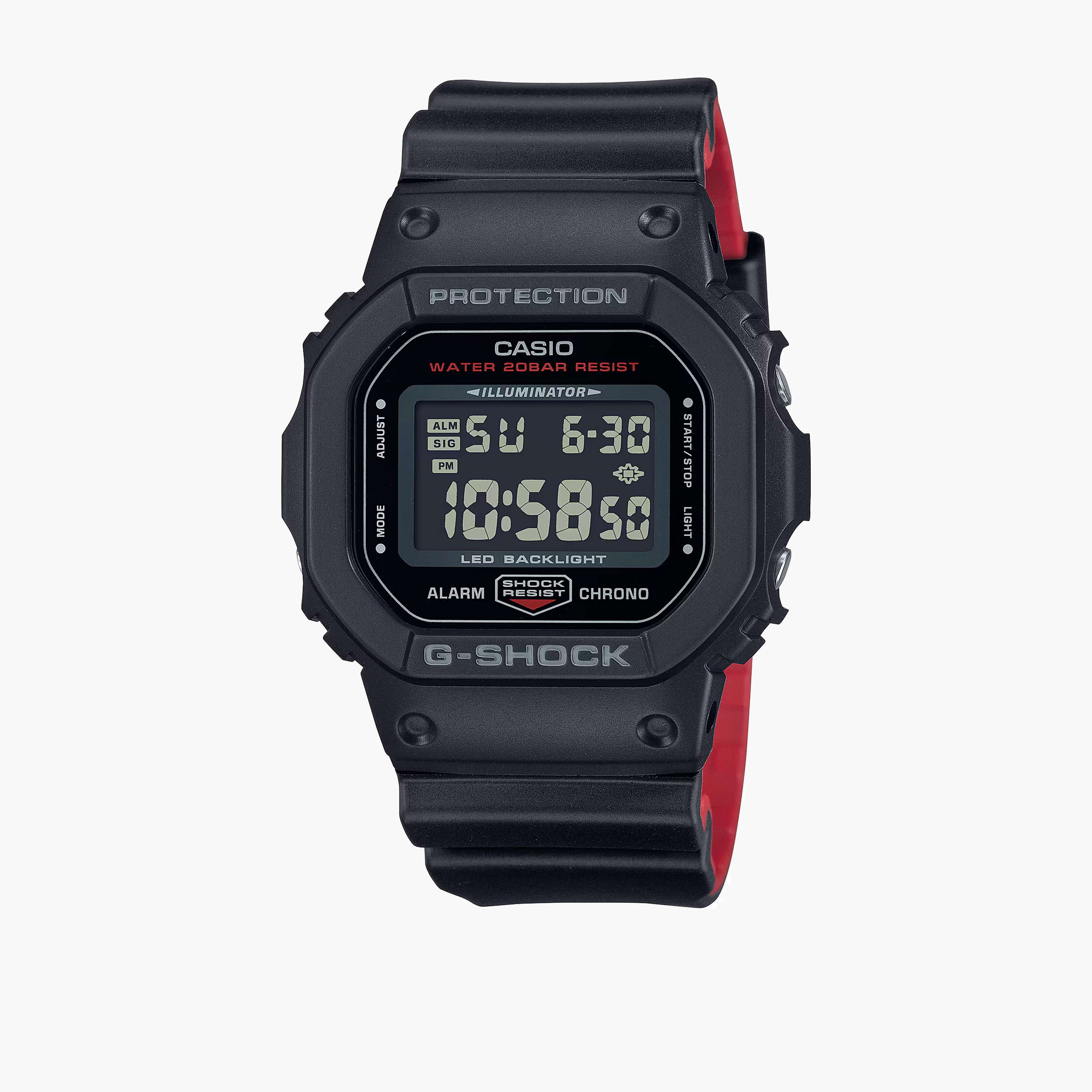G-SHOCK Men's 49MM Black Digital Plastic Strap Watch | DW-5600UHR-1DR-men-watchesandjewellery-watches-image-1