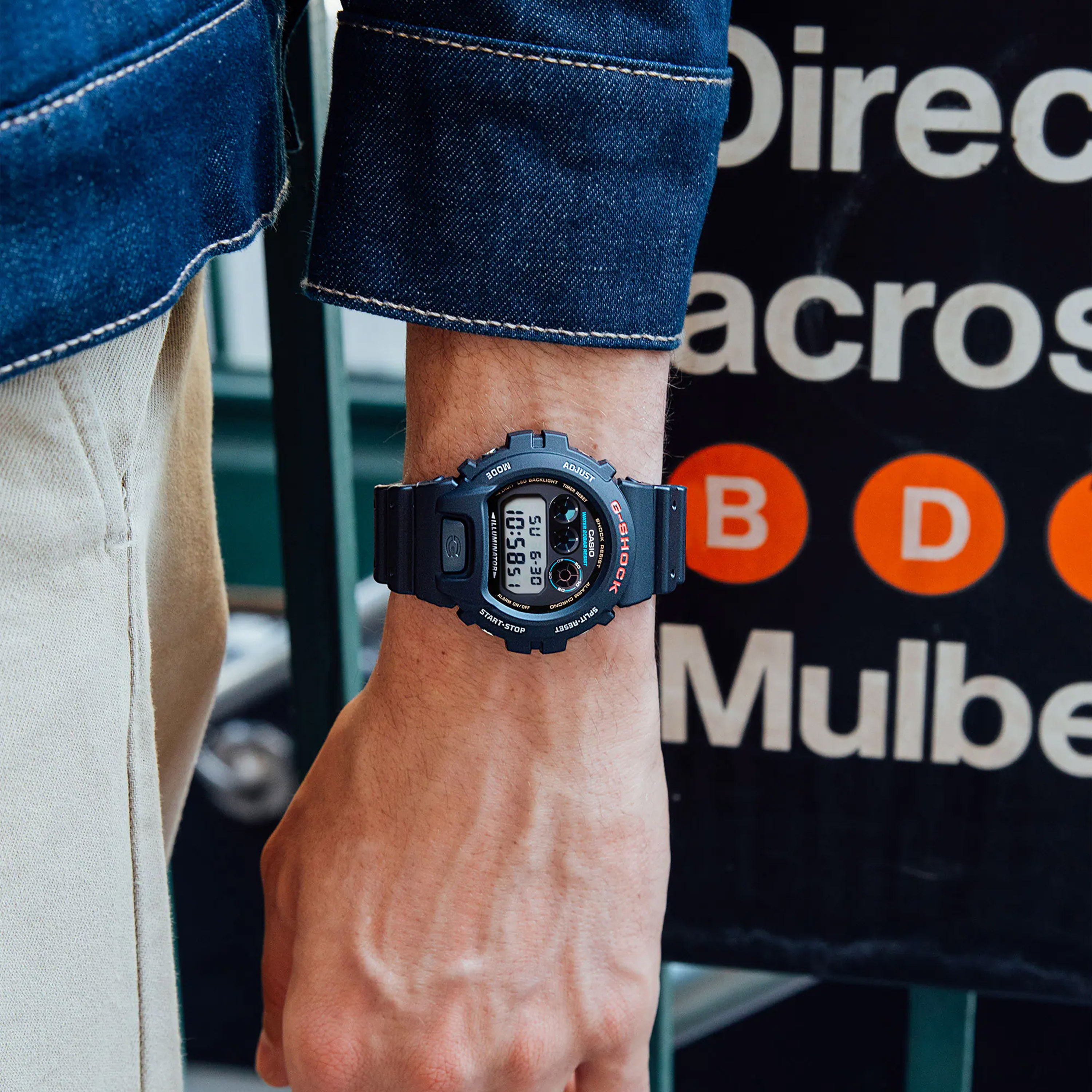 جي- شوك-  ساعة رقمية للرجال 53 مم سوار بلاستيكي أسود | DW-6900U-1DR-men-watchesandjewellery-watches-image-4