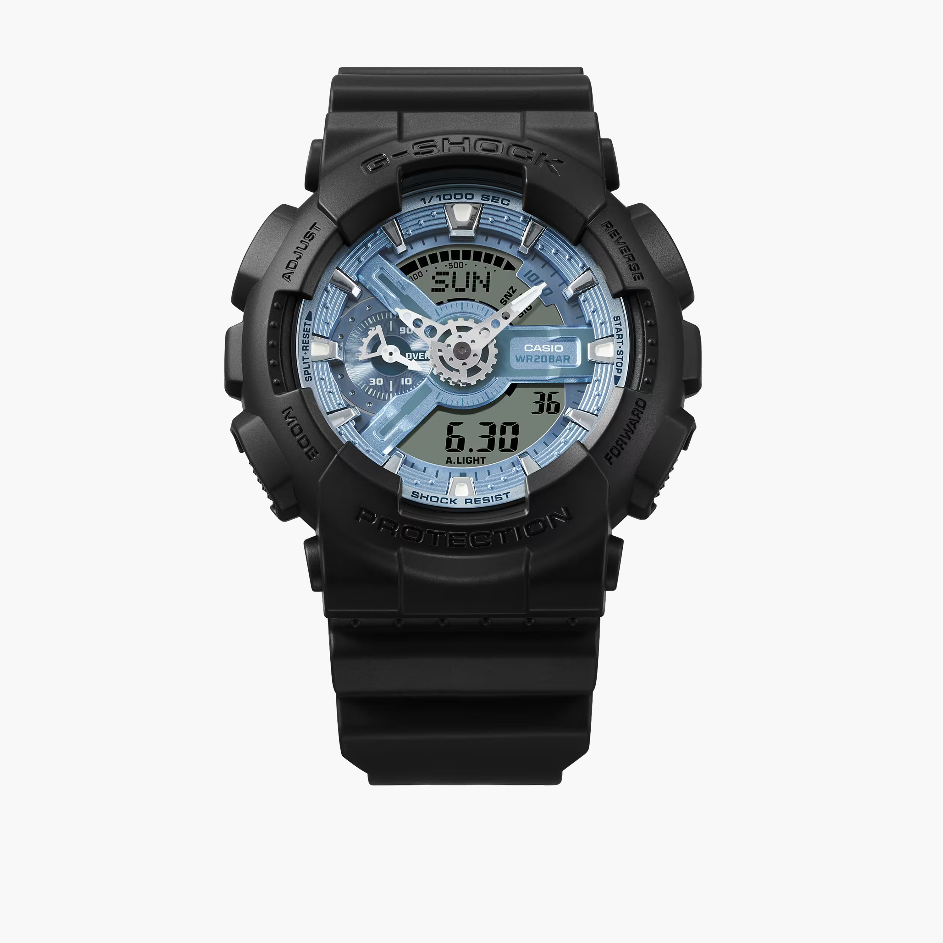 جي- شوك-  ساعة تناظرية-رقمية للرجال 55 مم سوار بلاستيكي أسود | GA-110CD-1A2DR-men-watchesandjewellery-watches-image-1