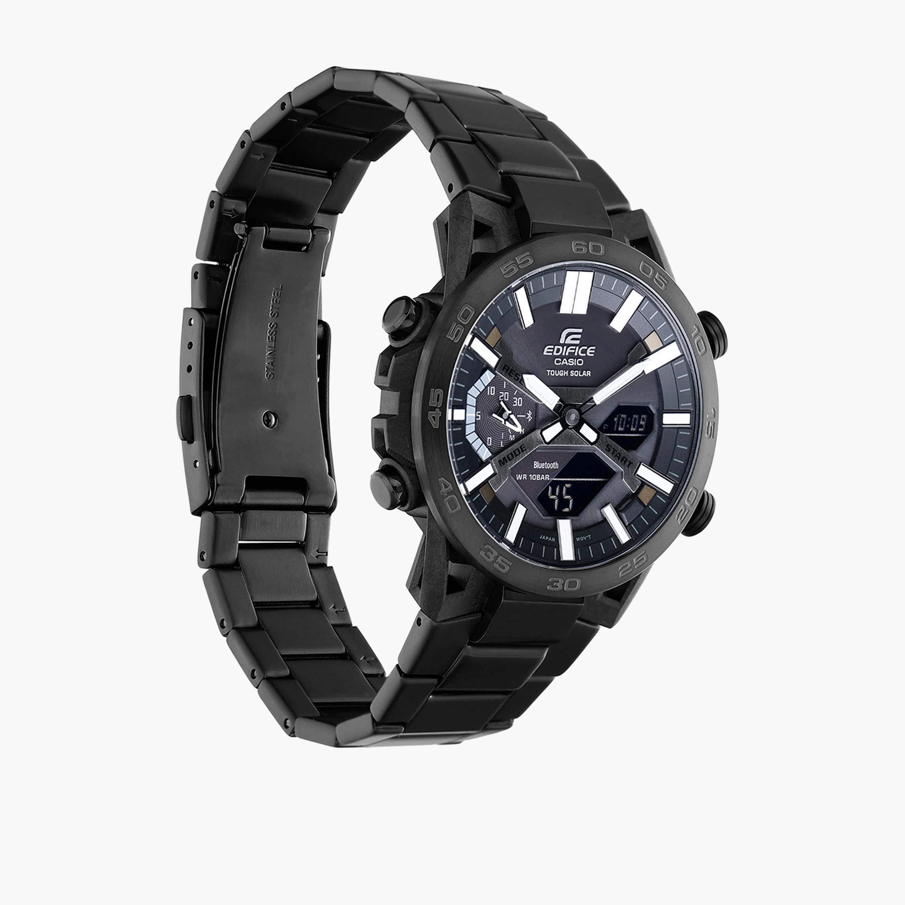 Casio Edifice Men's 51MM Black Analog-Digital Stainless Steel Strap Watch | ECB-2000DC-1BDF-men-watchesandjewellery-watches-image-2