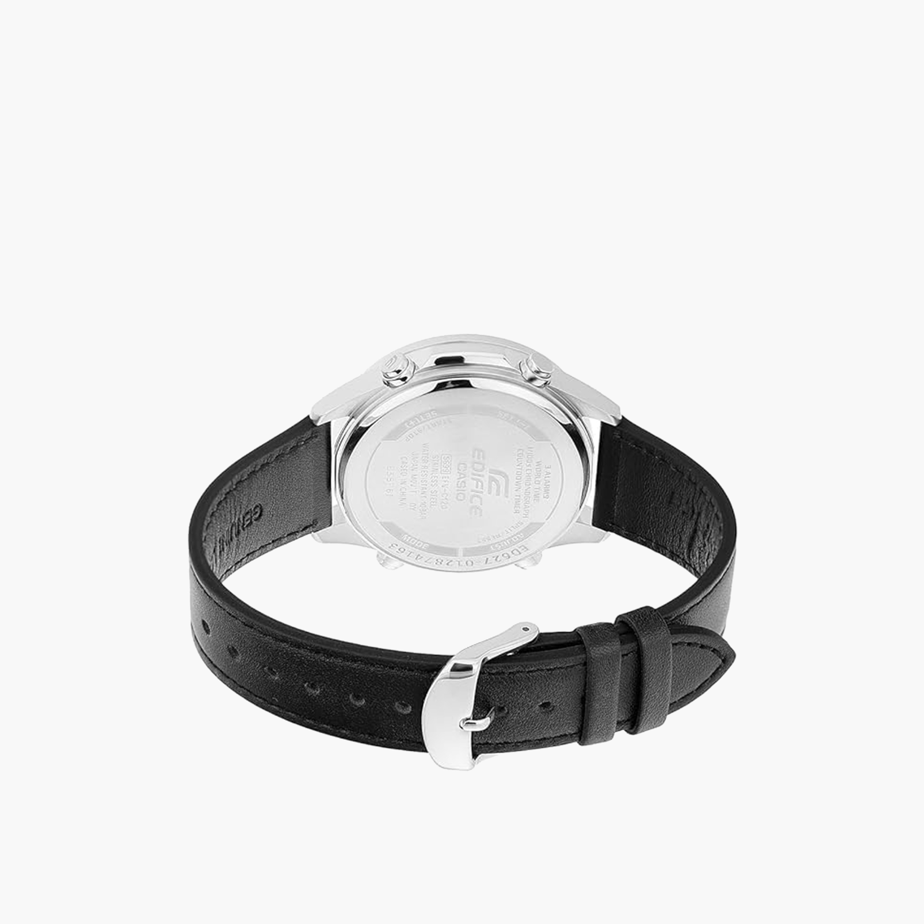 Casio Edifice Men's 50MM Black Analog-Digital Leather Strap Watch | EFV-C120L-8ADF-men-watchesandjewellery-watches-image-3