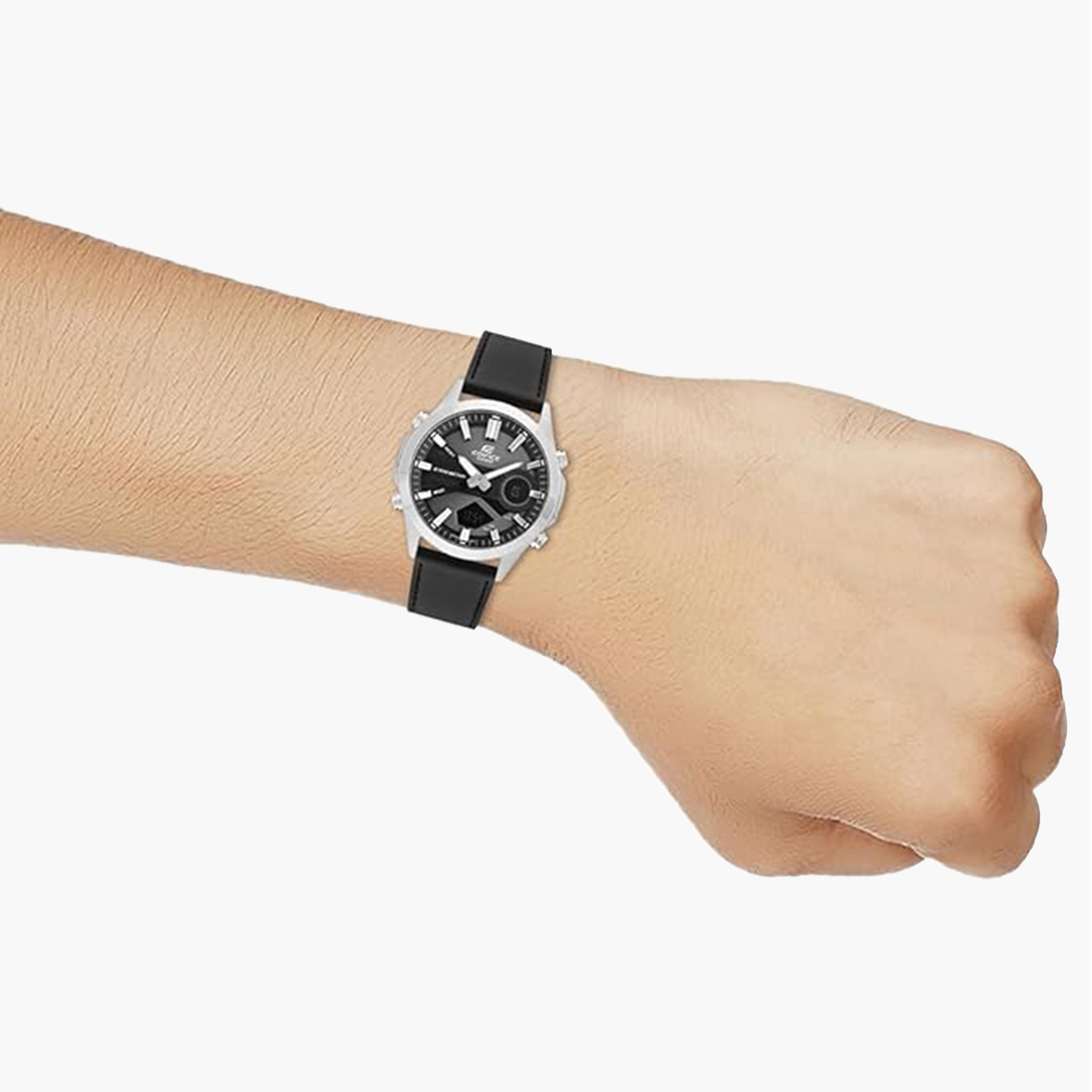 كاسيو-  ساعة تناظرية-رقمية إديفيك للرجال 50 مم سوار جلد لون أسود | EFV-C120L-8ADF-men-watchesandjewellery-watches-image-4