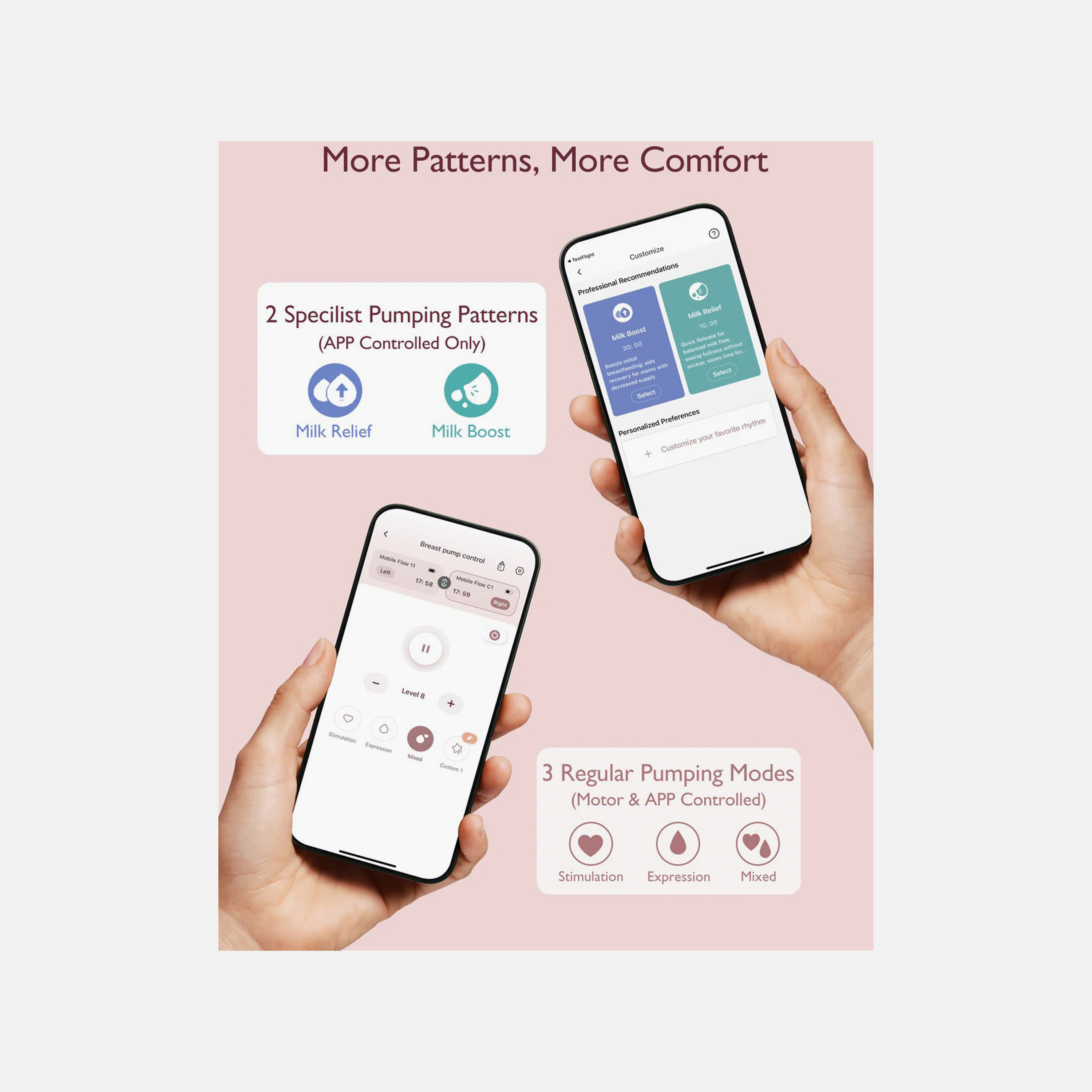 Momcozy M9 Mobile Flow Hands-Free Single Breast Pump - Maroon-baby-feeding-breastfeedingandcare-image-4