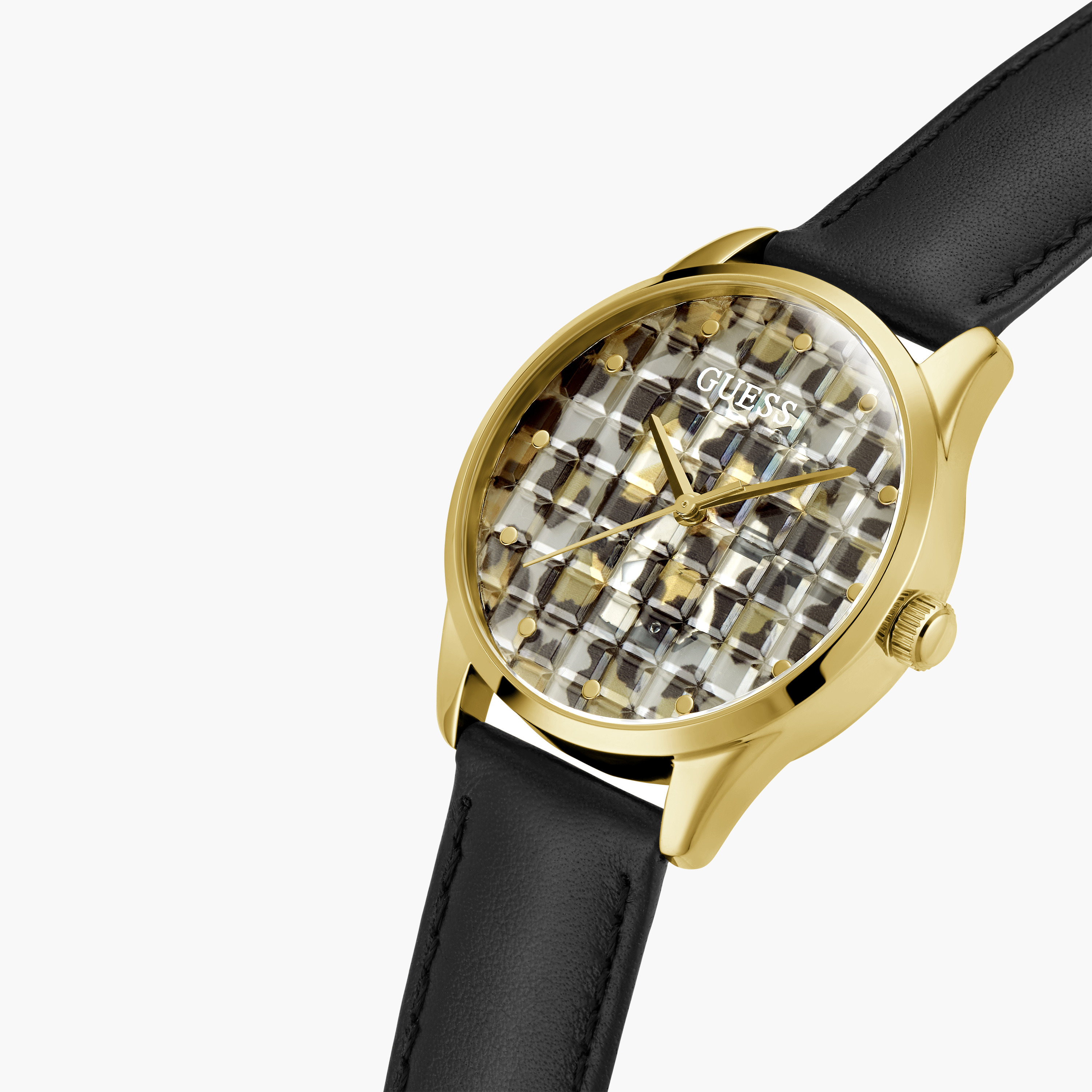 غيس-  ساعة نسائية سوار جلدي تناظرية أسود مقاس 36 مم | GW0481L1-women-watchesandjewellery-watches-image-4