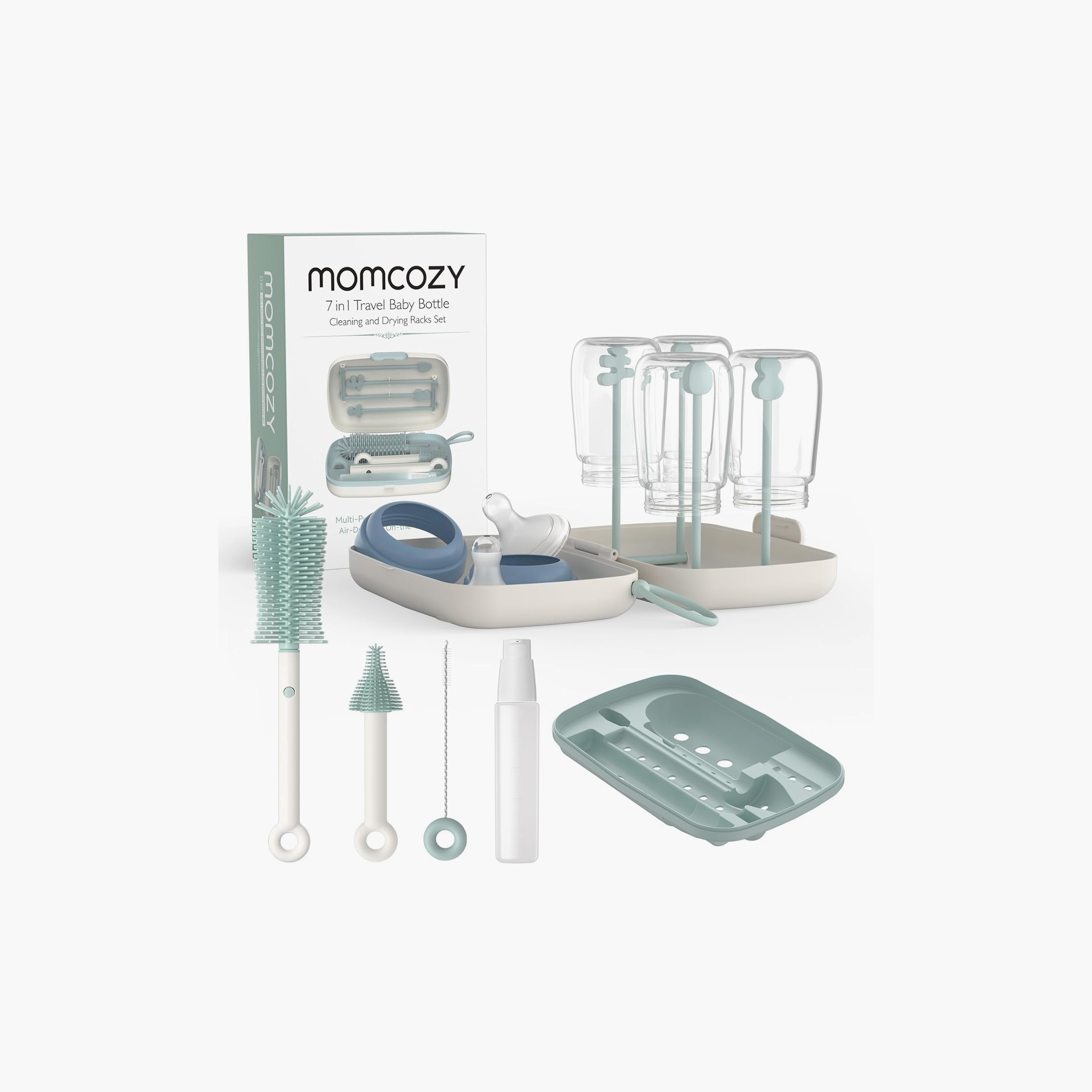 Momcozy 7-In-1 Bottle Cleaning Brush & Drying Rack Set-CP_Promo_Code_Excluded-image-1
