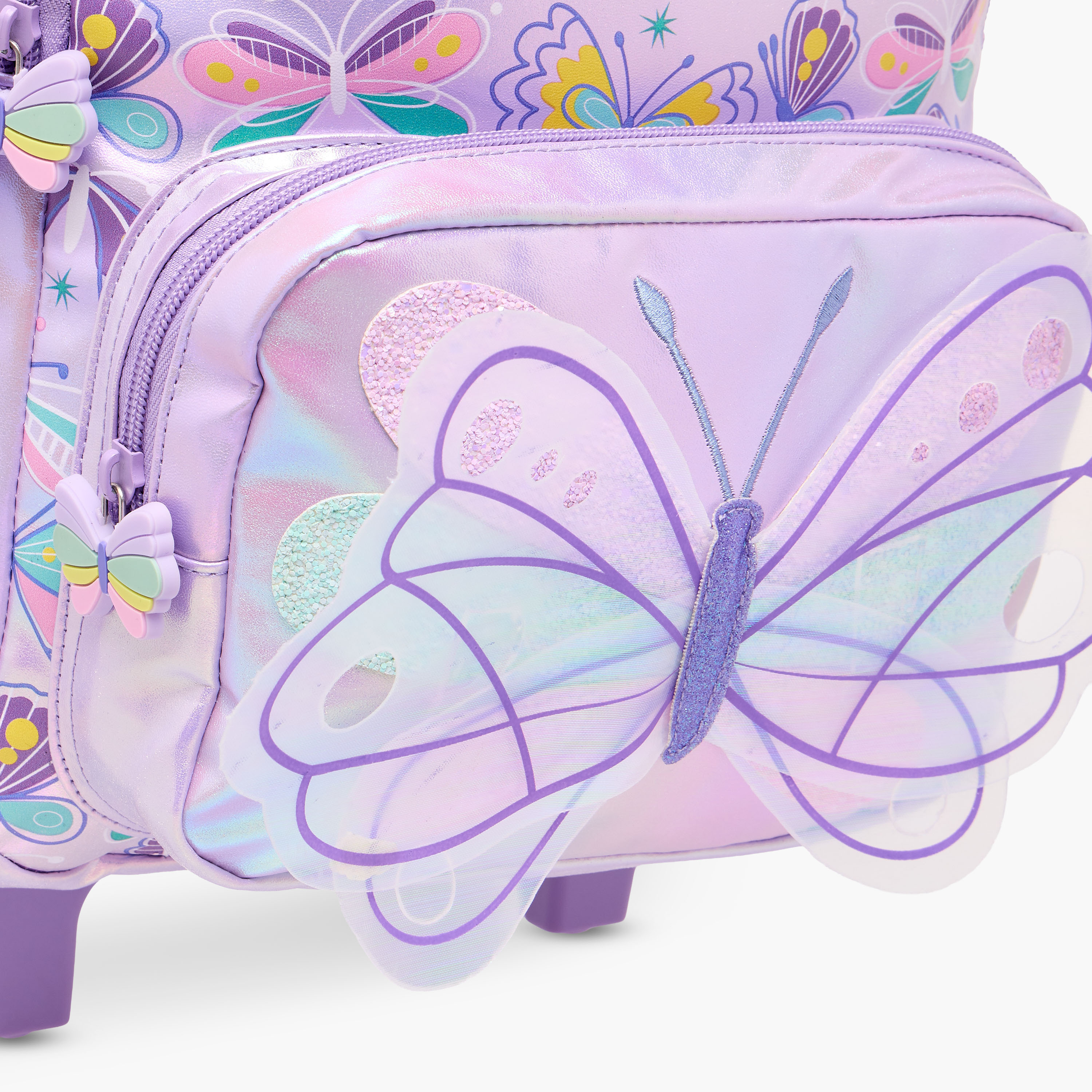 Butterfly Trolley Bag for Girls 5-8 Years with Retractable Handle – 16.5 inches-promo_LS20_OMN-image-14