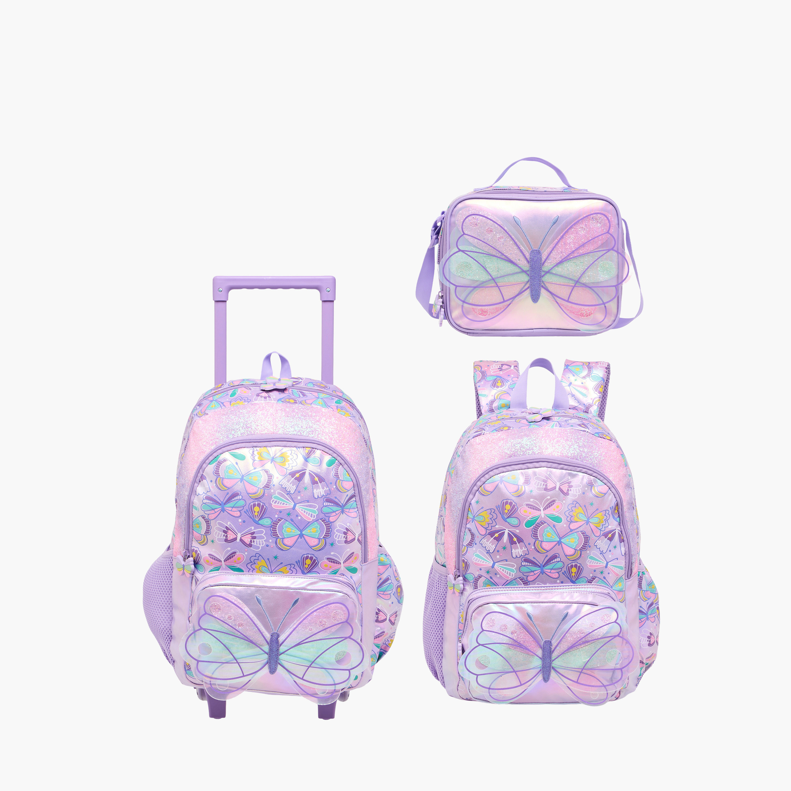 Butterfly Trolley Bag for Girls 5-8 Years with Retractable Handle – 16.5 inches-promo_LS20_OMN-image-18