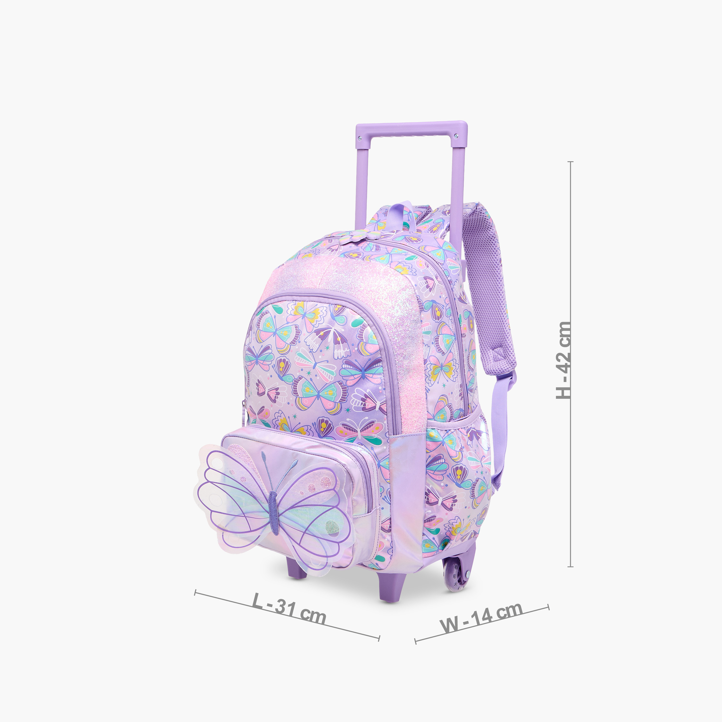 Butterfly Trolley Bag for Girls 5-8 Years with Retractable Handle – 16.5 inches-promo_LS20_OMN-image-4