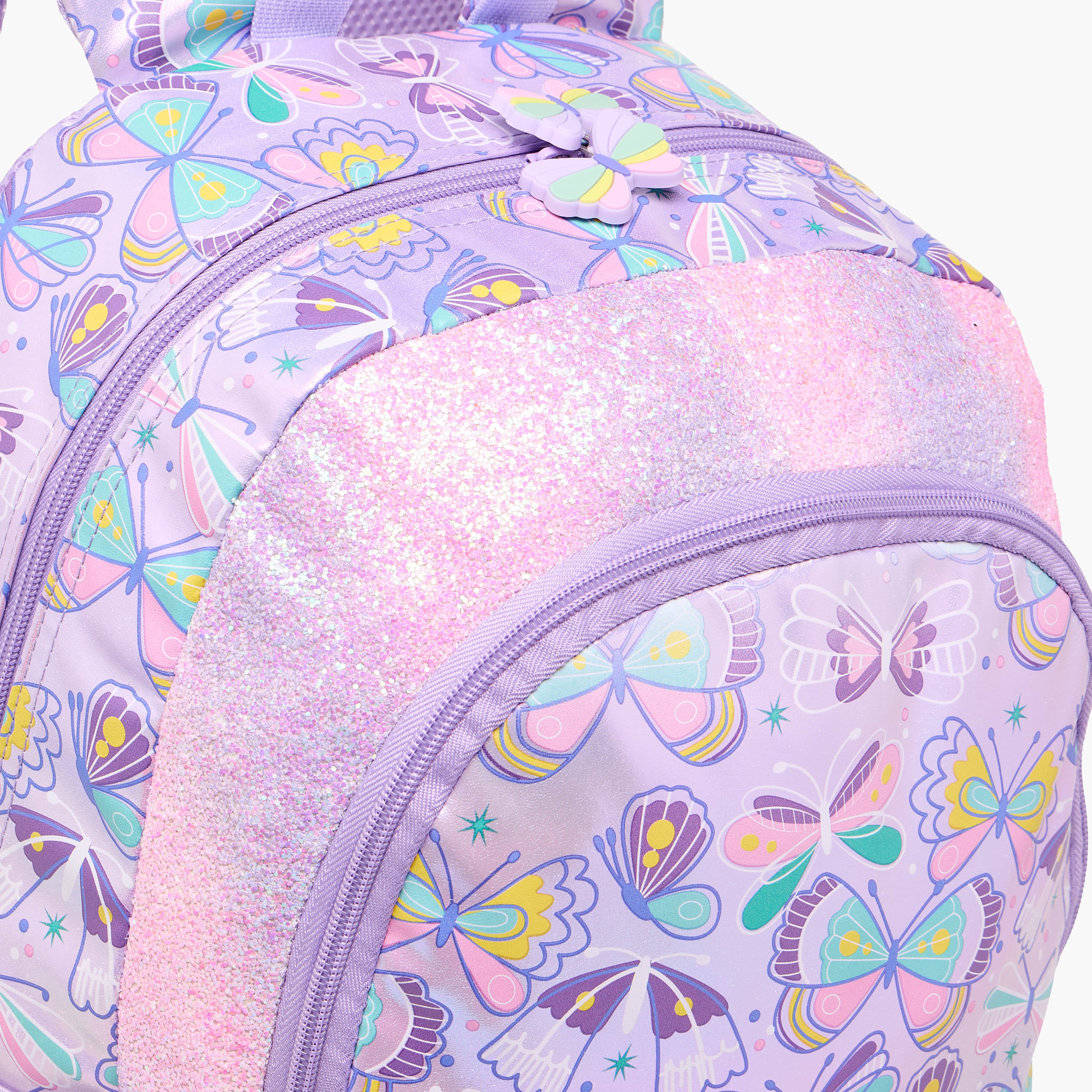 Butterfly Print Backpack with Adjustable Straps and Zip Closure - 42x30x14 cms-school-bagsandbackpacks-backpacks-image-9