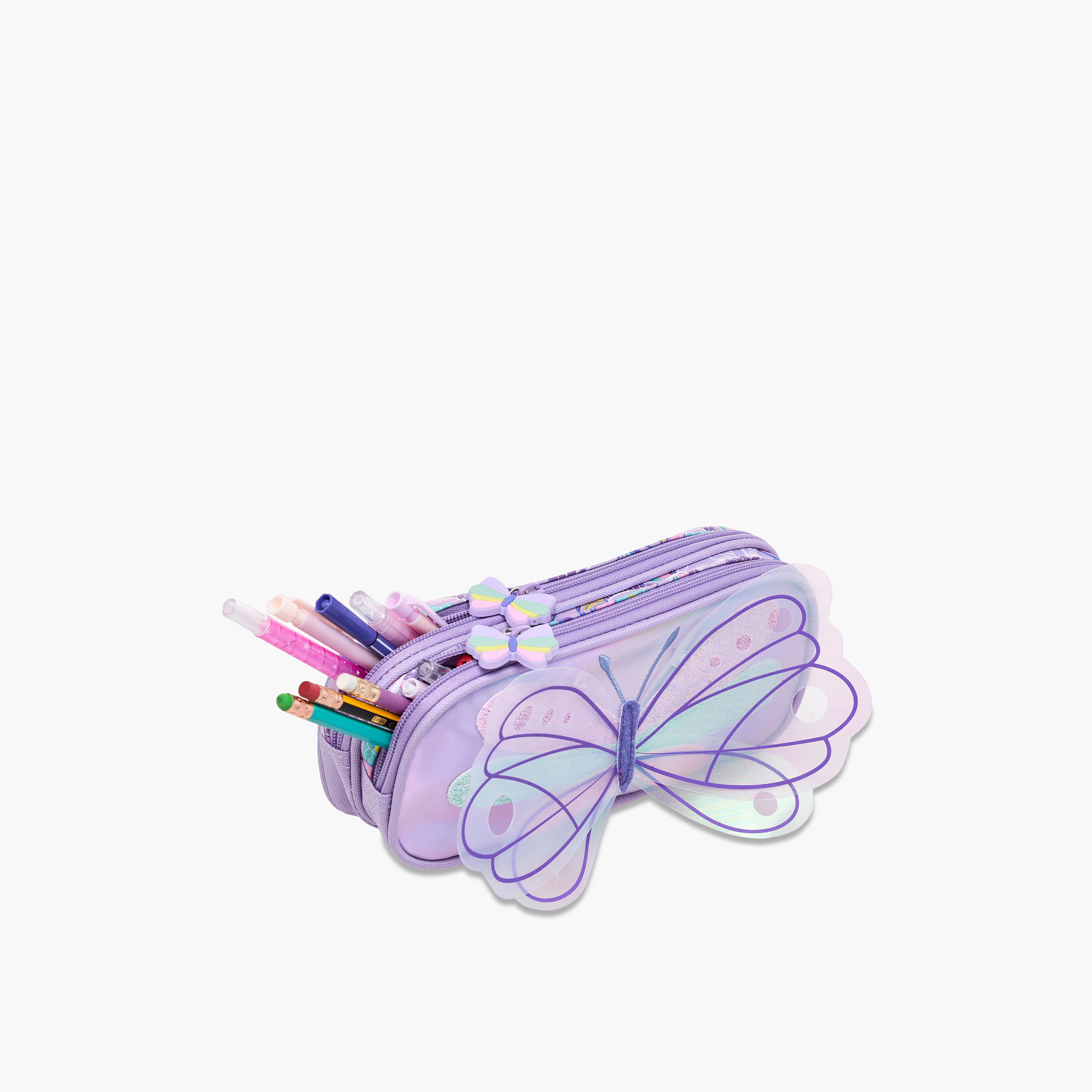 Butterfly Applique Pencil Pouch with Zip Closure-school-stationery-pencilcases-image-6
