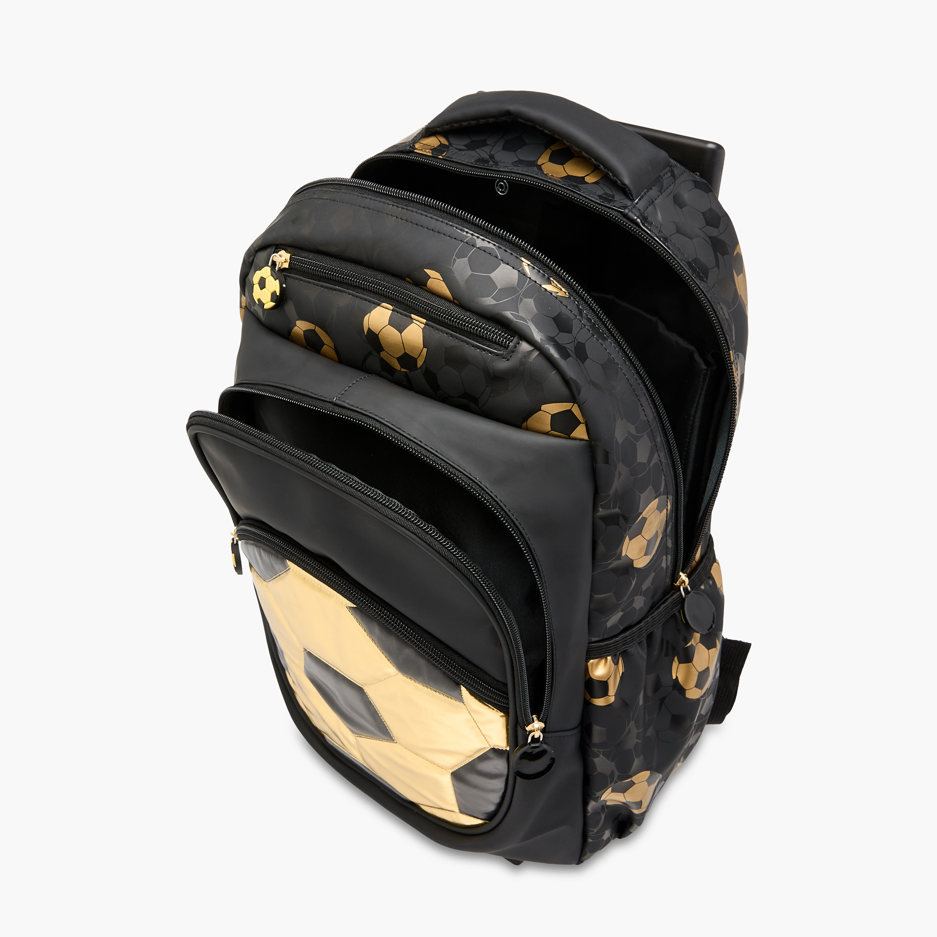 Football Trolley Bag for Boys 5-8 Years with Retractable Handle – 16.5 inches-school-bagsandbackpacks-trolleybags-image-16