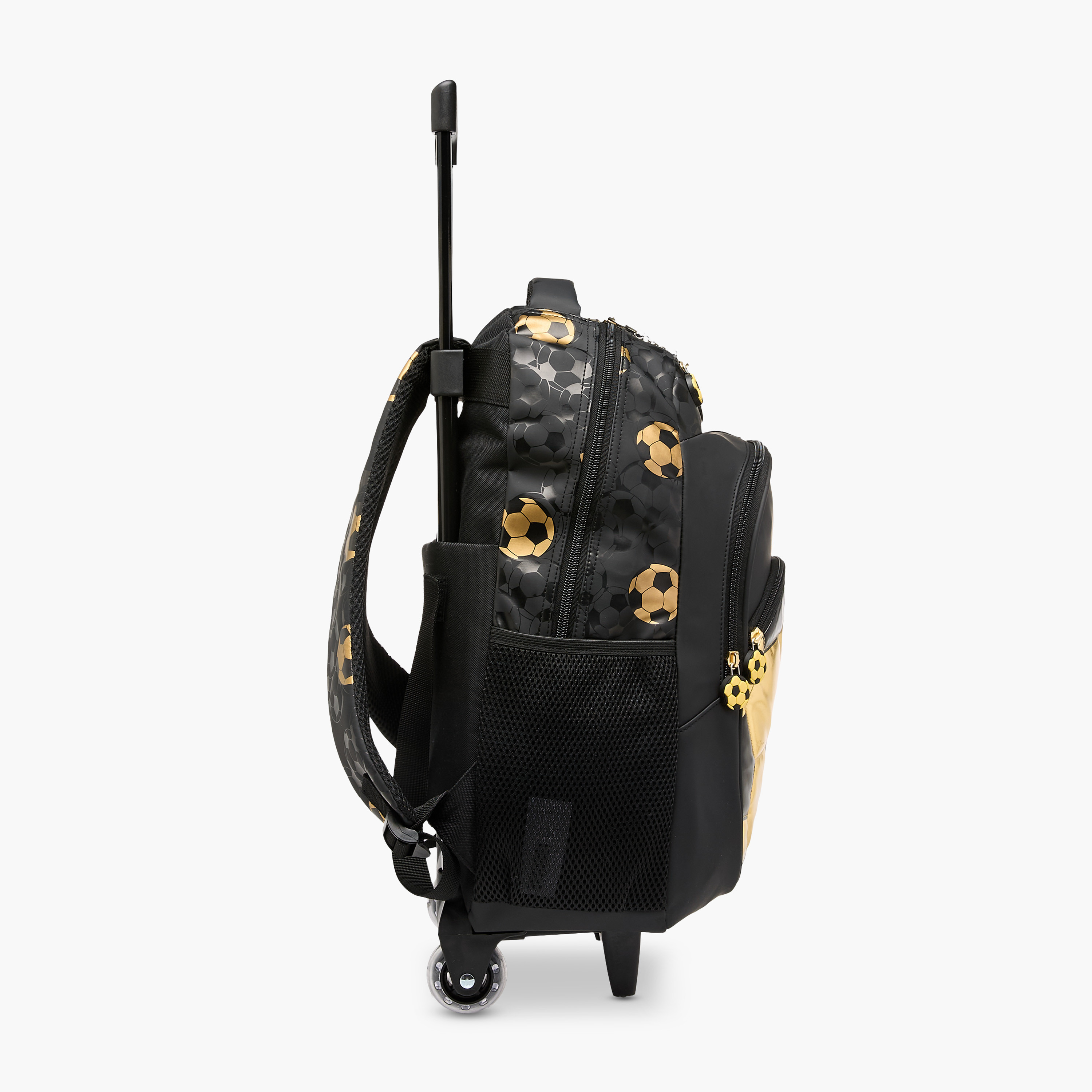 Football Trolley Bag for Boys 5-8 Years with Retractable Handle – 16.5 inches-school-bagsandbackpacks-trolleybags-image-5