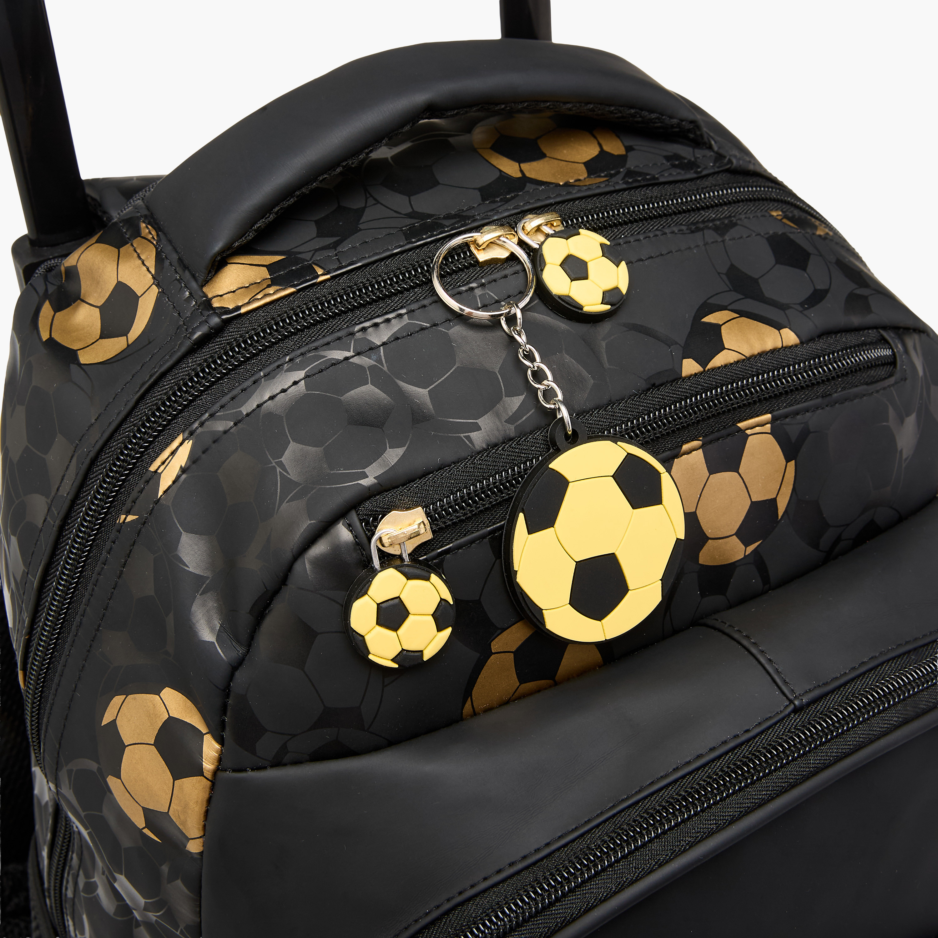 Football Trolley Bag for Boys 5-8 Years with Retractable Handle – 16.5 inches-school-bagsandbackpacks-trolleybags-image-10