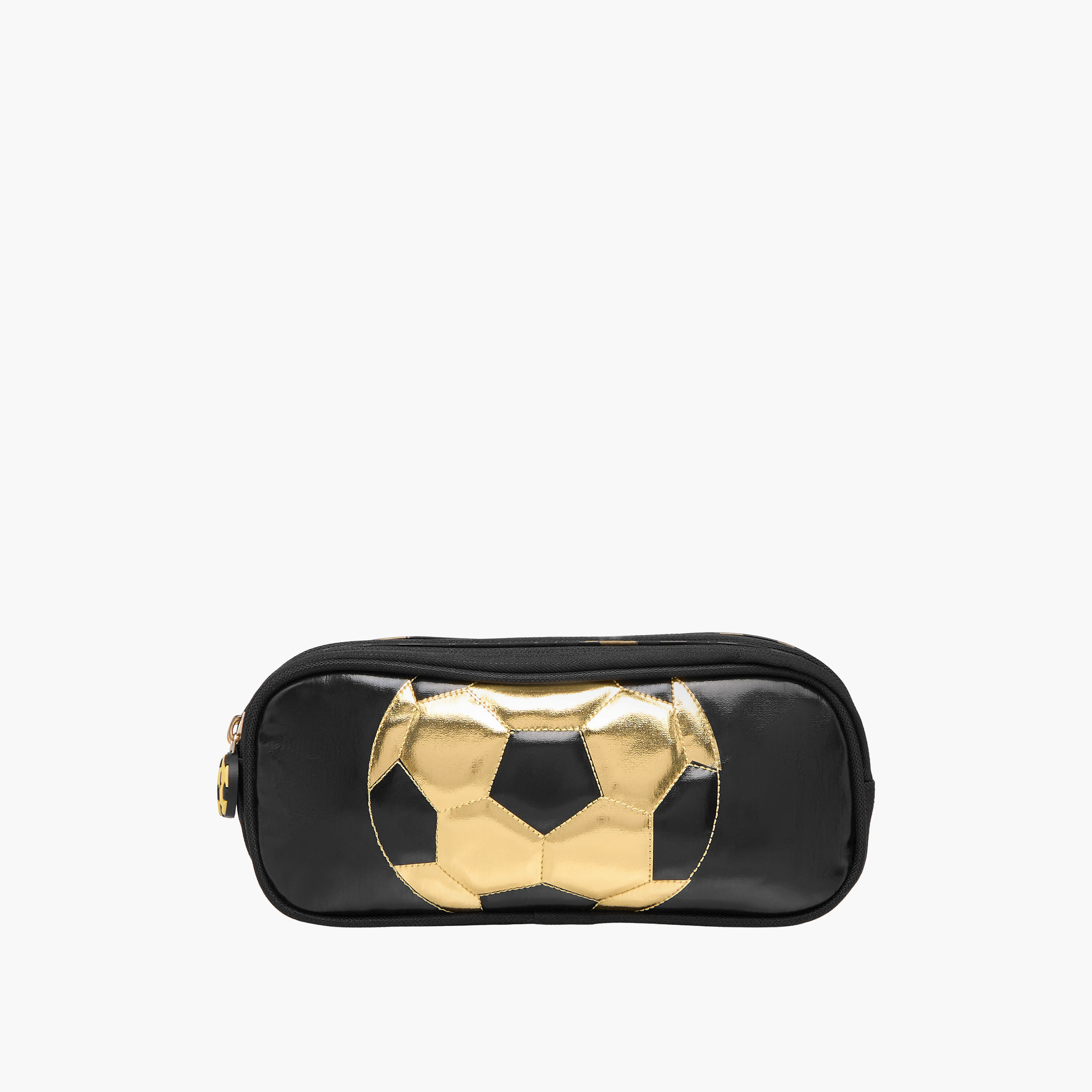 Soccer Print 2-Compartment Pencil Pouch with Zip Closure-school-stationery-pencilcases-image-3