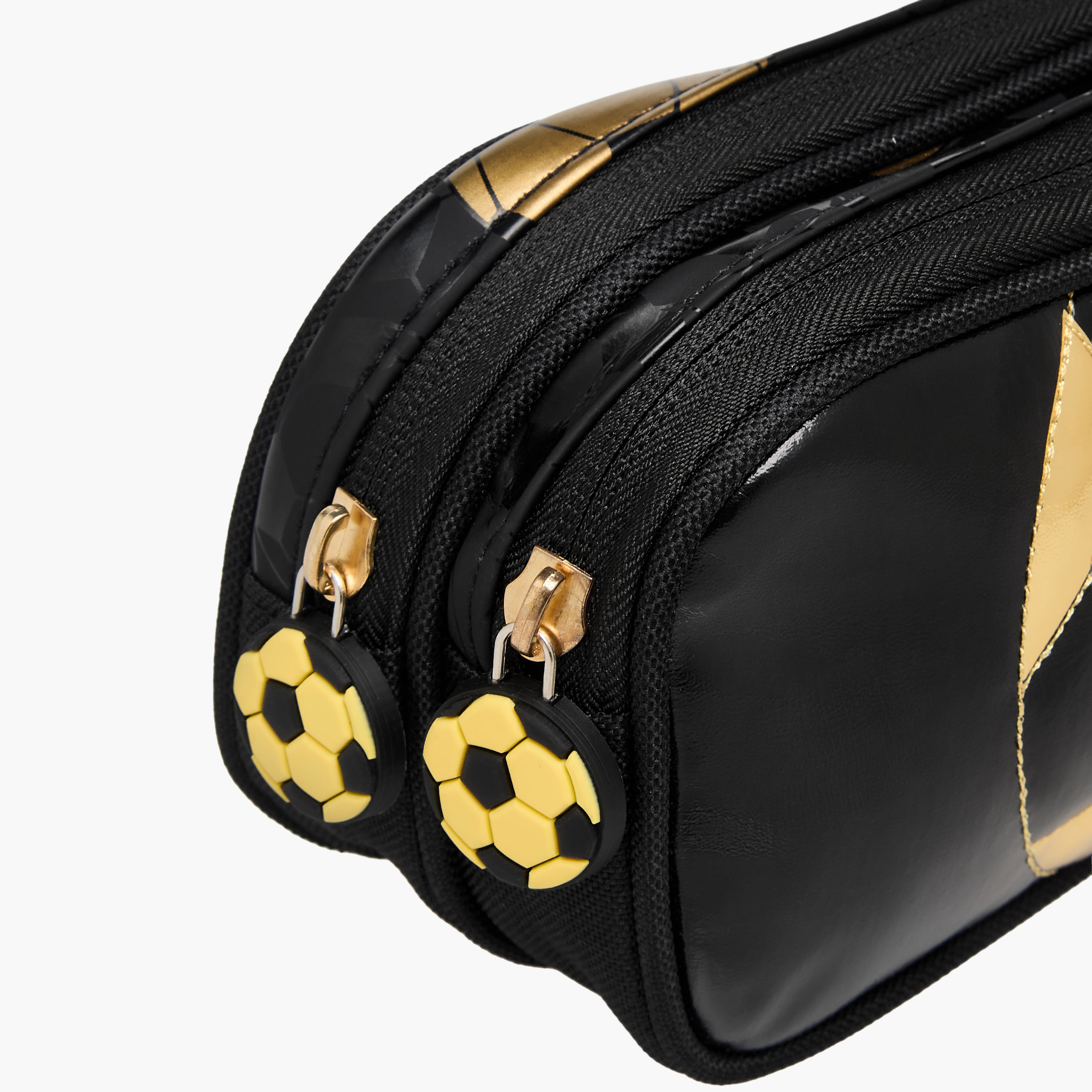 Soccer Print 2-Compartment Pencil Pouch with Zip Closure-school-stationery-pencilcases-image-6